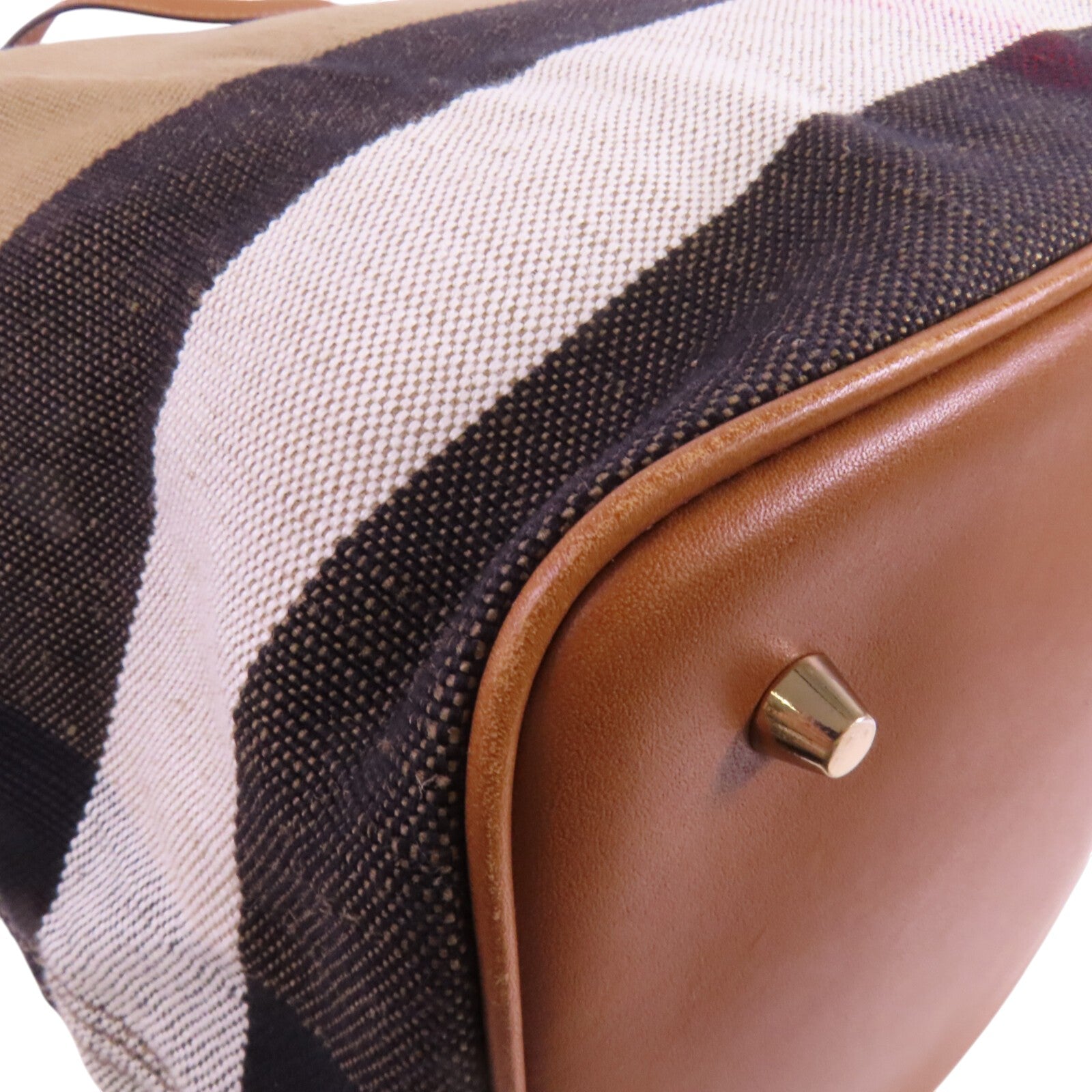 BURBERRY 帆布2Way Shouldre Bag金扣手挽肩背兩用袋