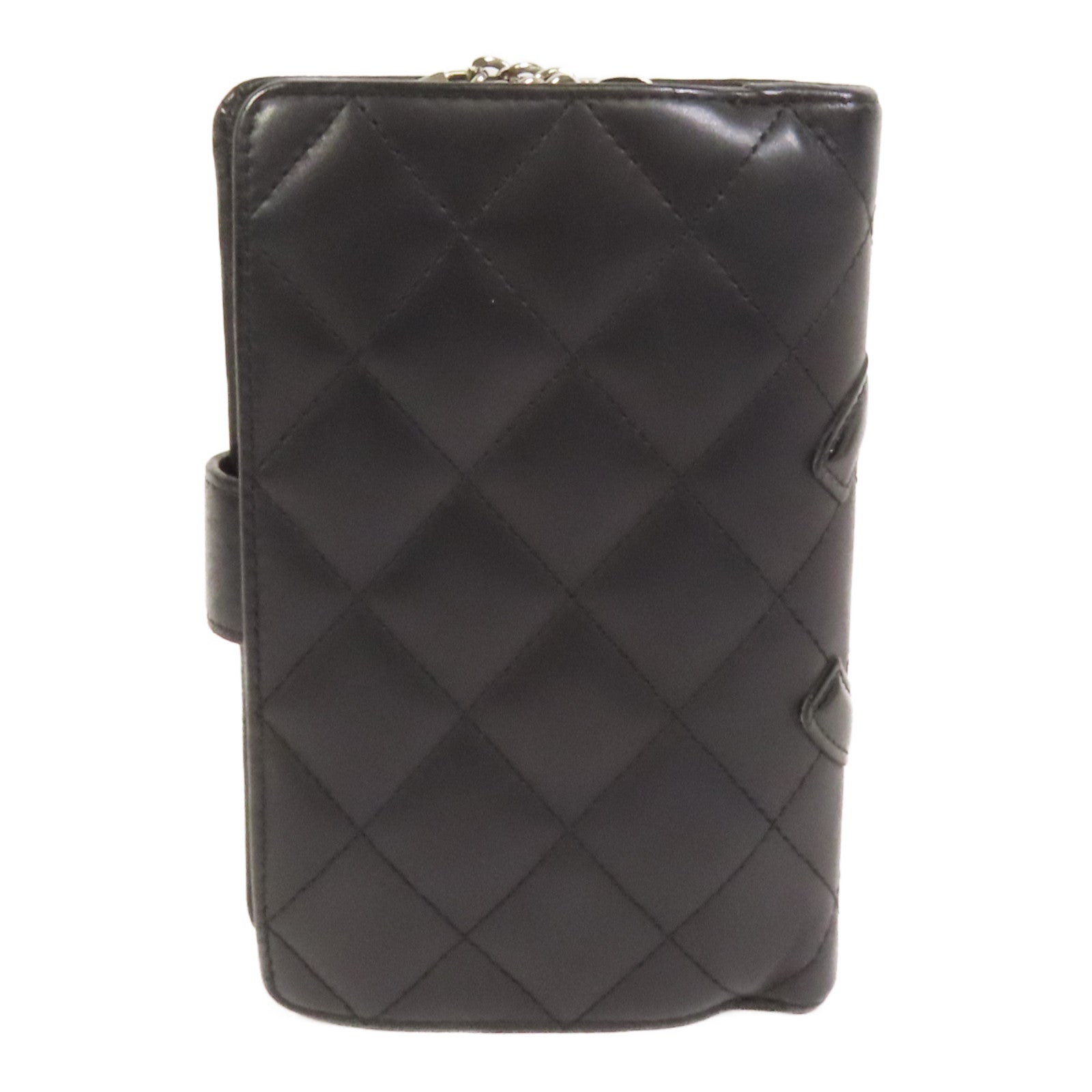 CHANEL 牛皮皮革Cambon銀扣錢包