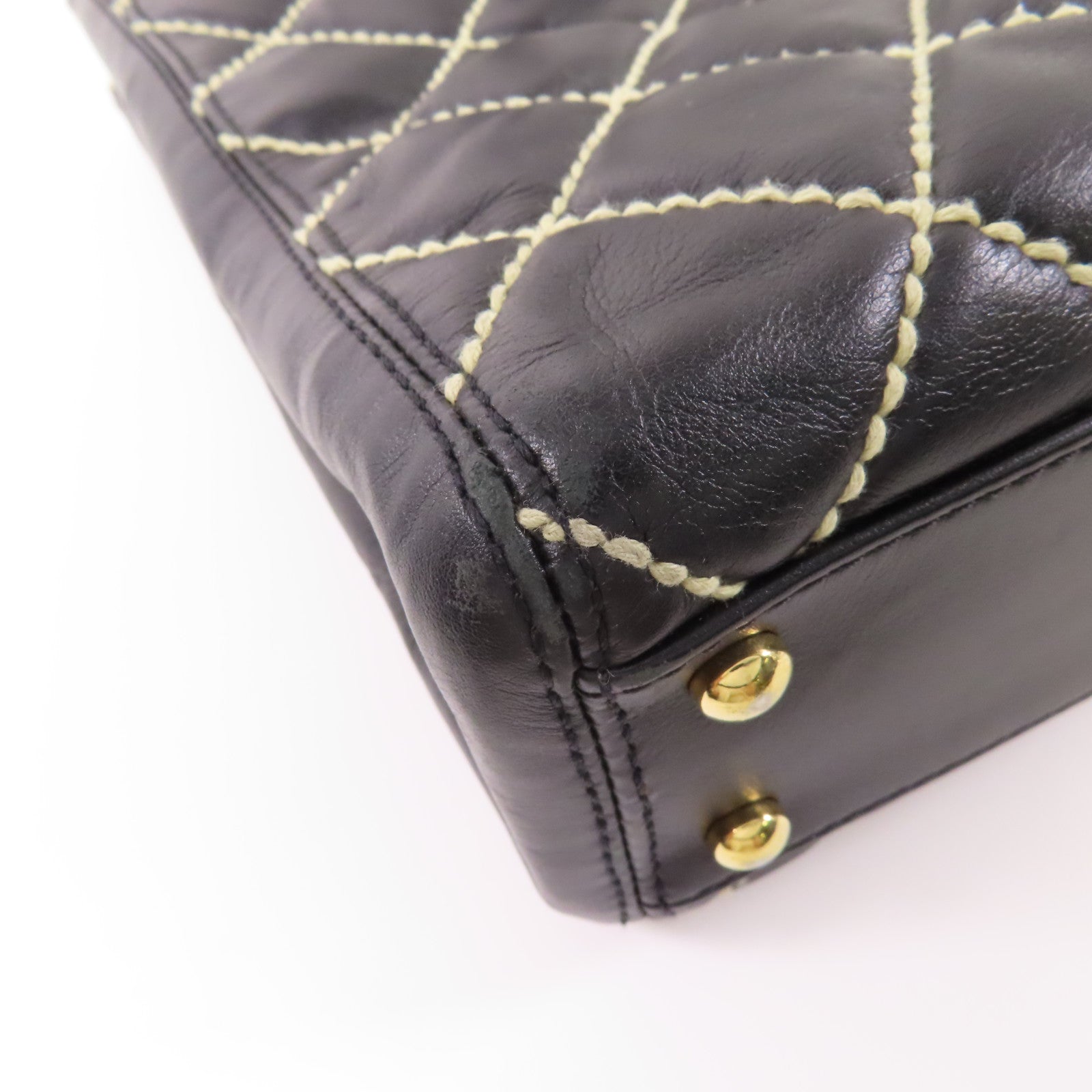 CHANEL 牛皮皮革Shoulder Bag金扣肩背袋