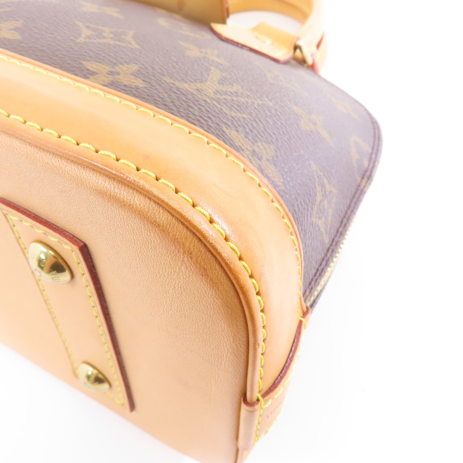 LOUIS VUITTON Monogram Alma BB金扣手挽肩背兩用袋啡色