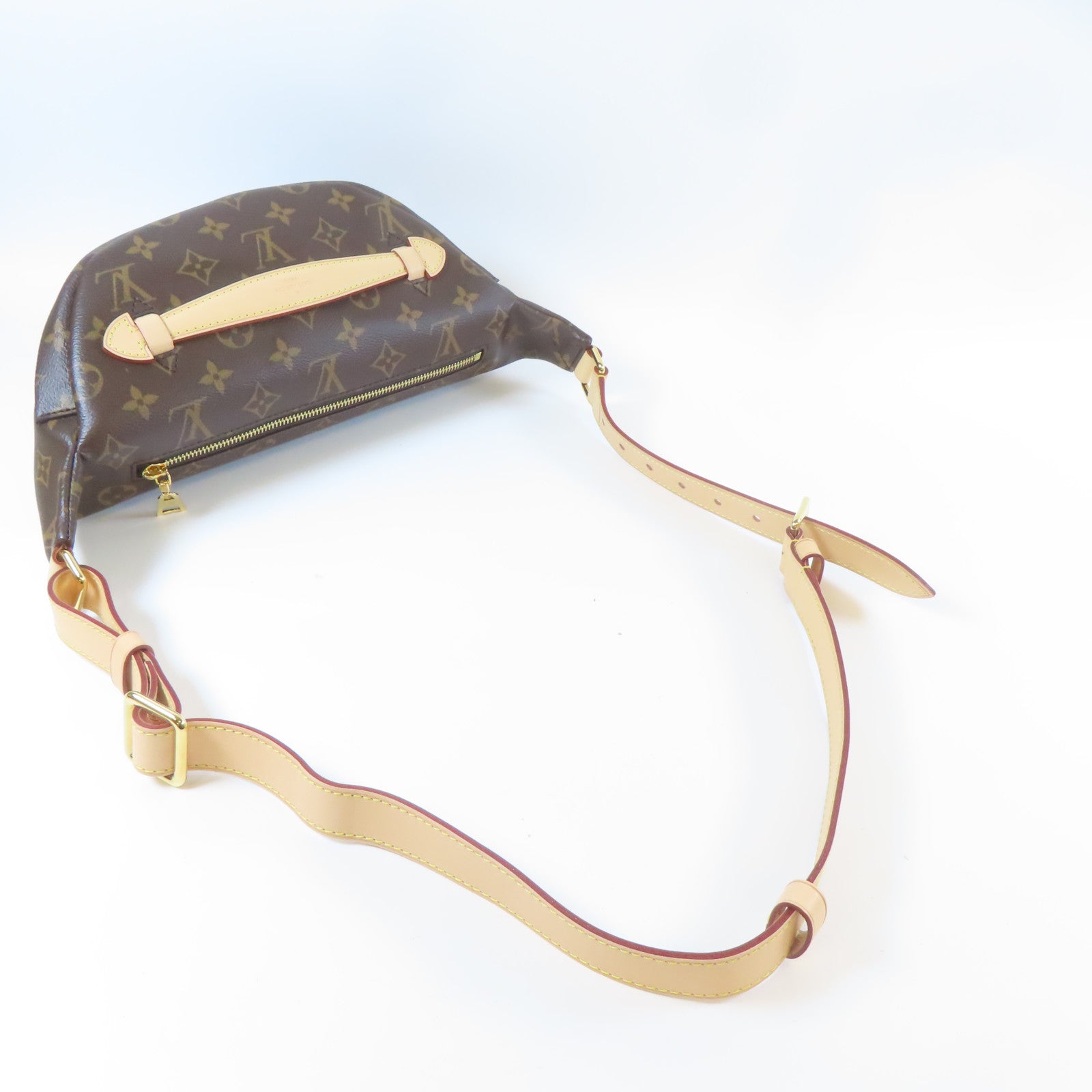 LOUIS VUITTON Monogram Bumbag金扣腰包啡色