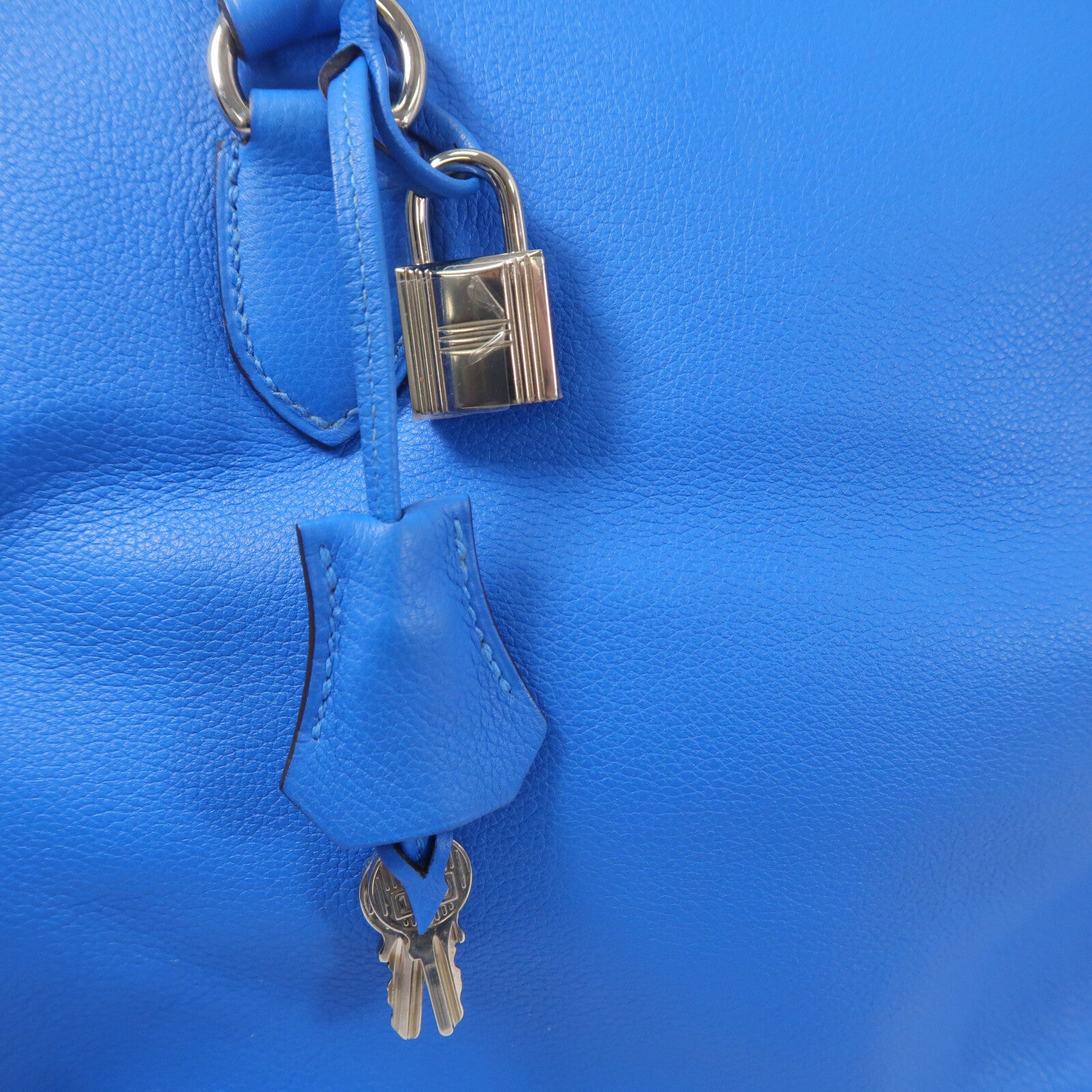 HERMES Evercolor皮革Toolbox 26手挽肩背兩用袋Blue Hydra
