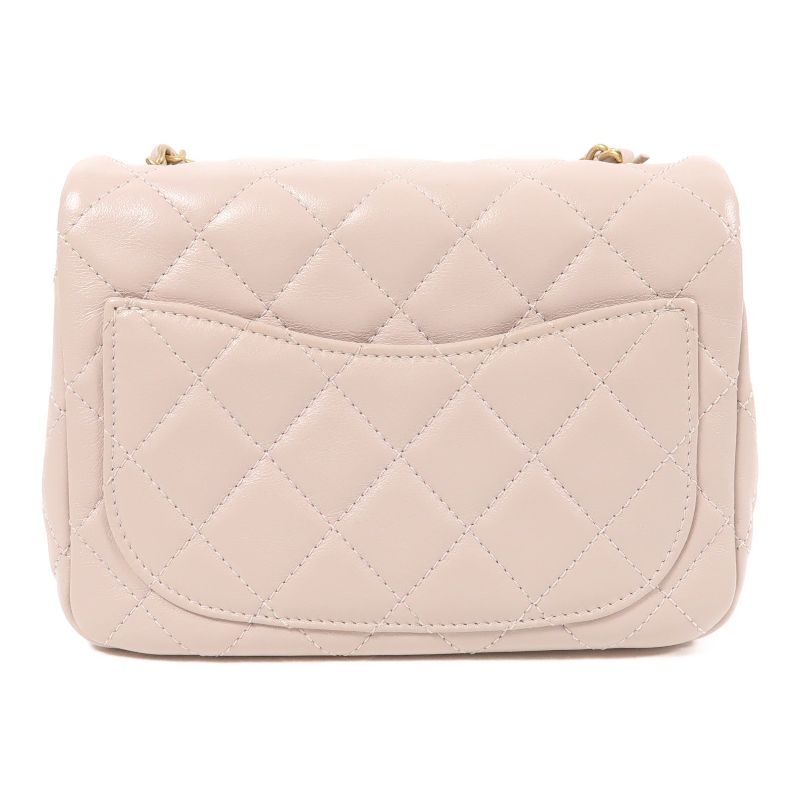 CHANEL 羊皮皮革Mini Classic 17 Gold Ball金扣鏈帶肩背袋