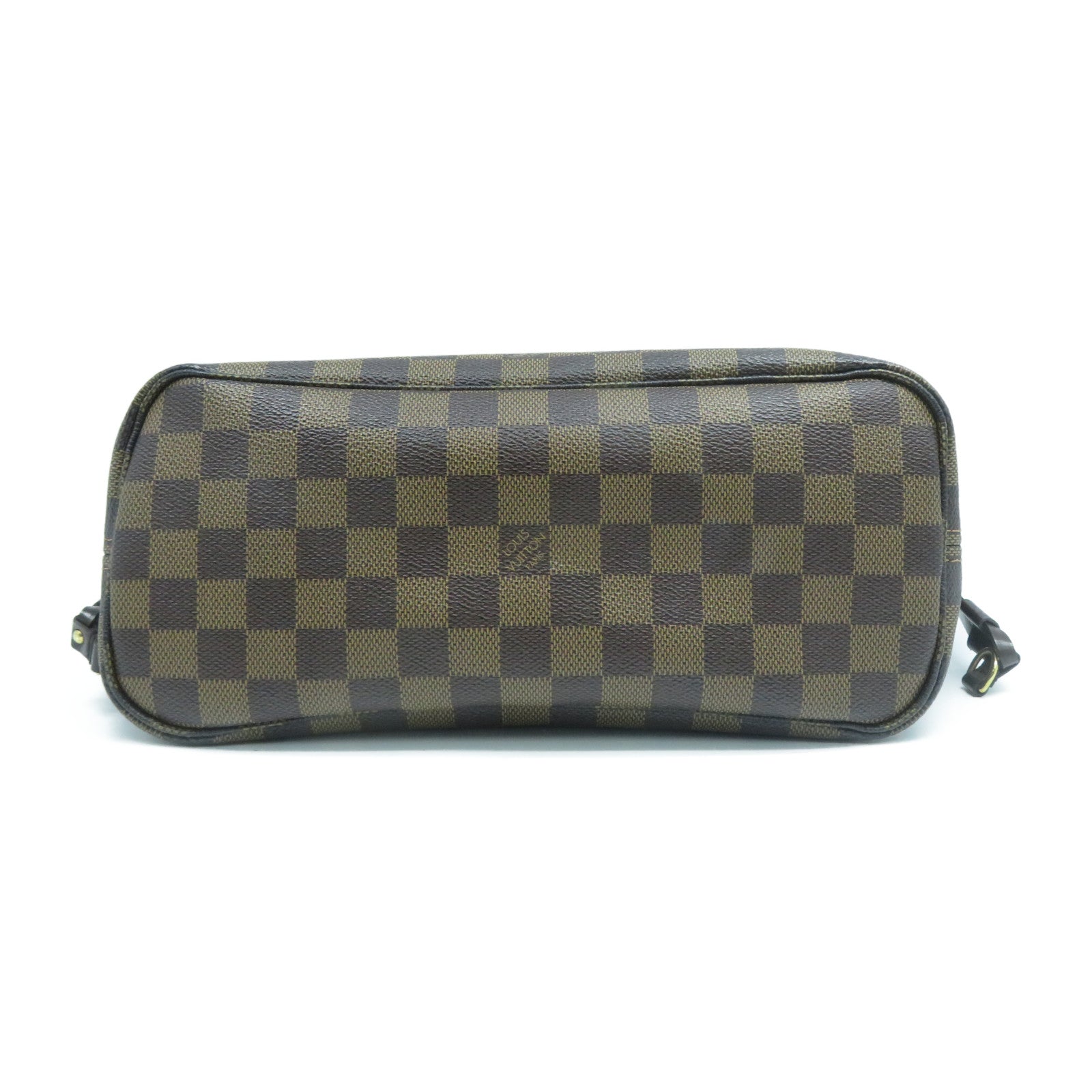 LOUIS VUITTON 【激減優惠】Damier Ebene Neverfull PM金扣手挽袋啡色