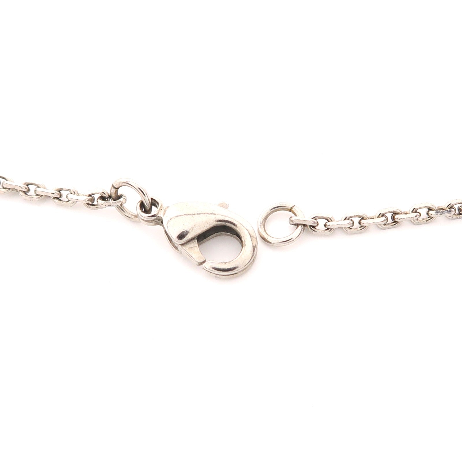 CHANEL CC Necklace Metal Silver