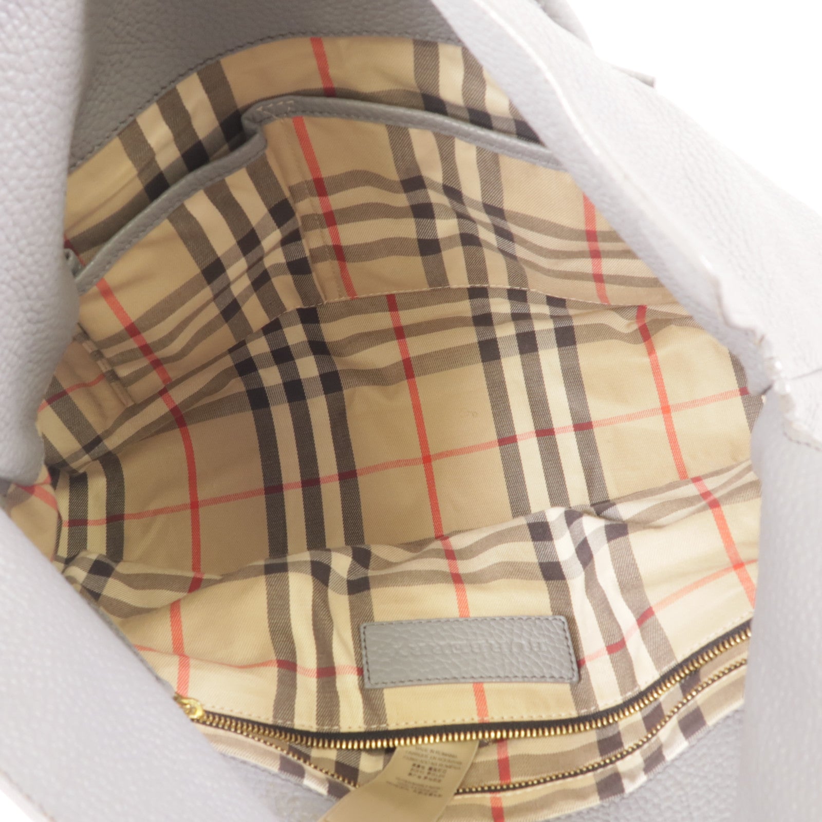 BURBERRY 牛皮皮革Tote Bag金扣手挽袋