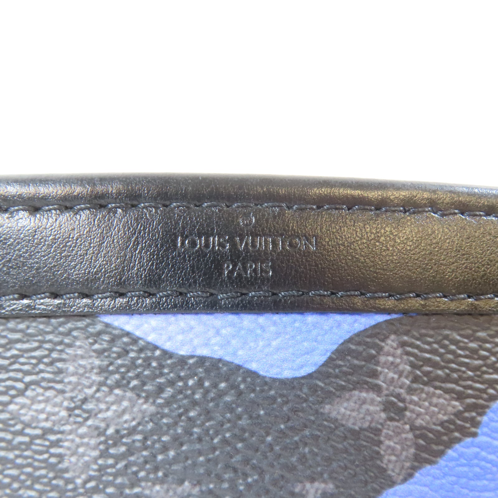 LOUIS VUITTON Monogram Eclipse Pochette To Go銀扣肩背袋黑色