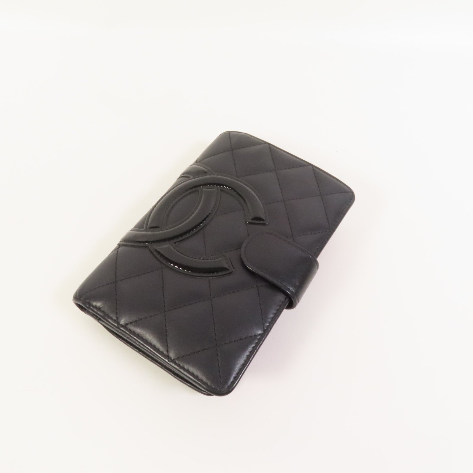 CHANEL 牛皮皮革Cambon銀扣錢包