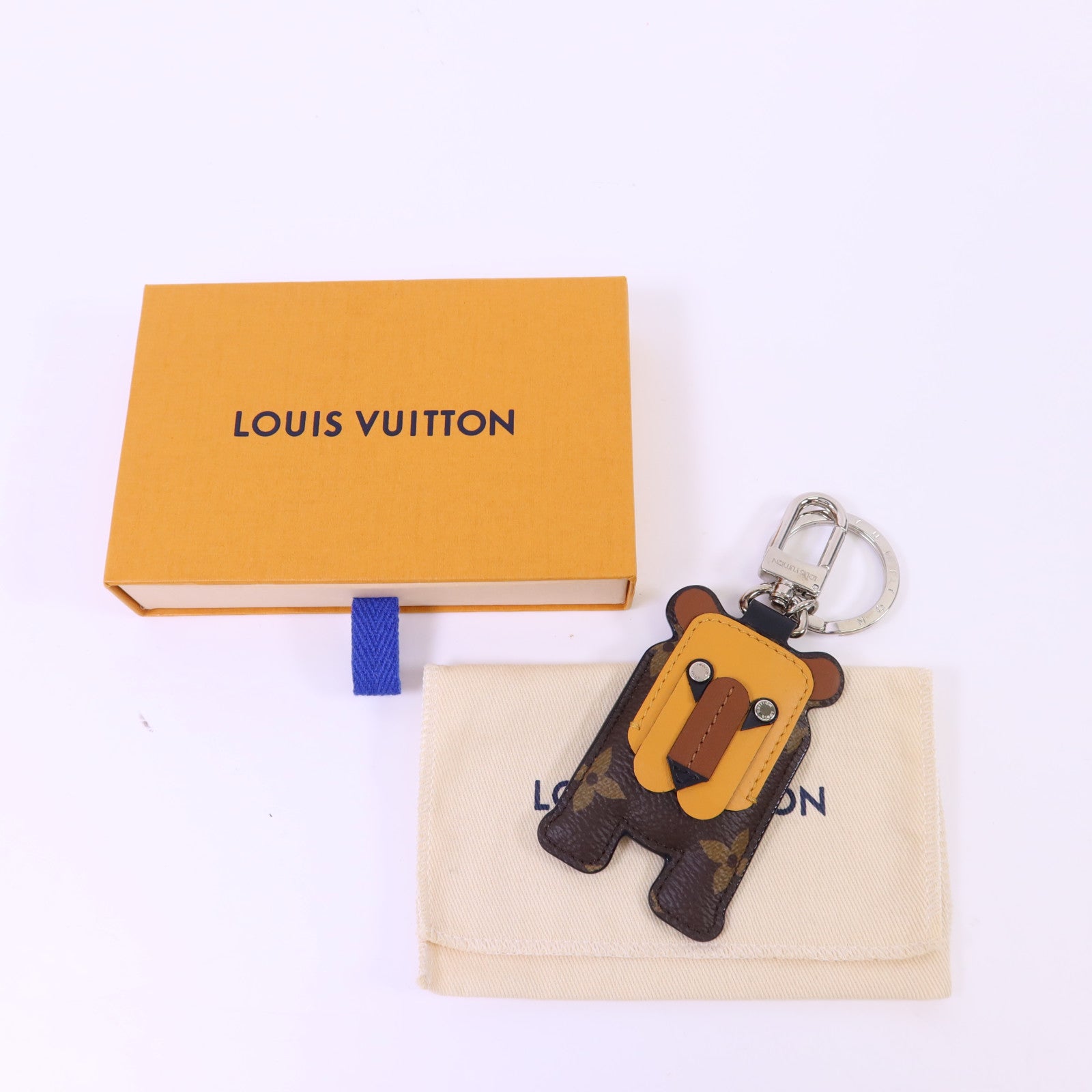 LOUIS VUITTON Monogram Porte Cle Animal Tiger掛飾