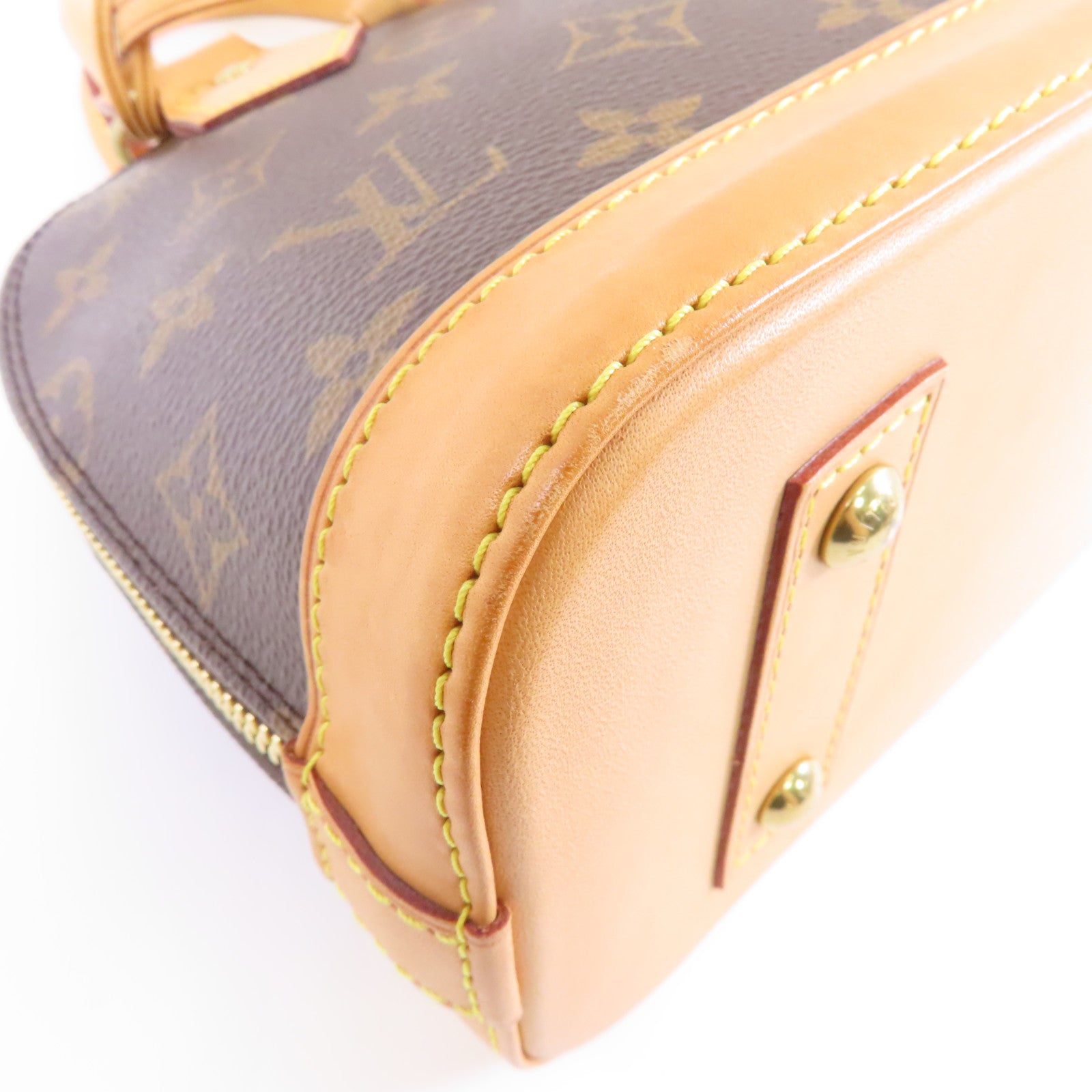 LOUIS VUITTON Monogram Alma BB金扣手挽肩背兩用袋啡色