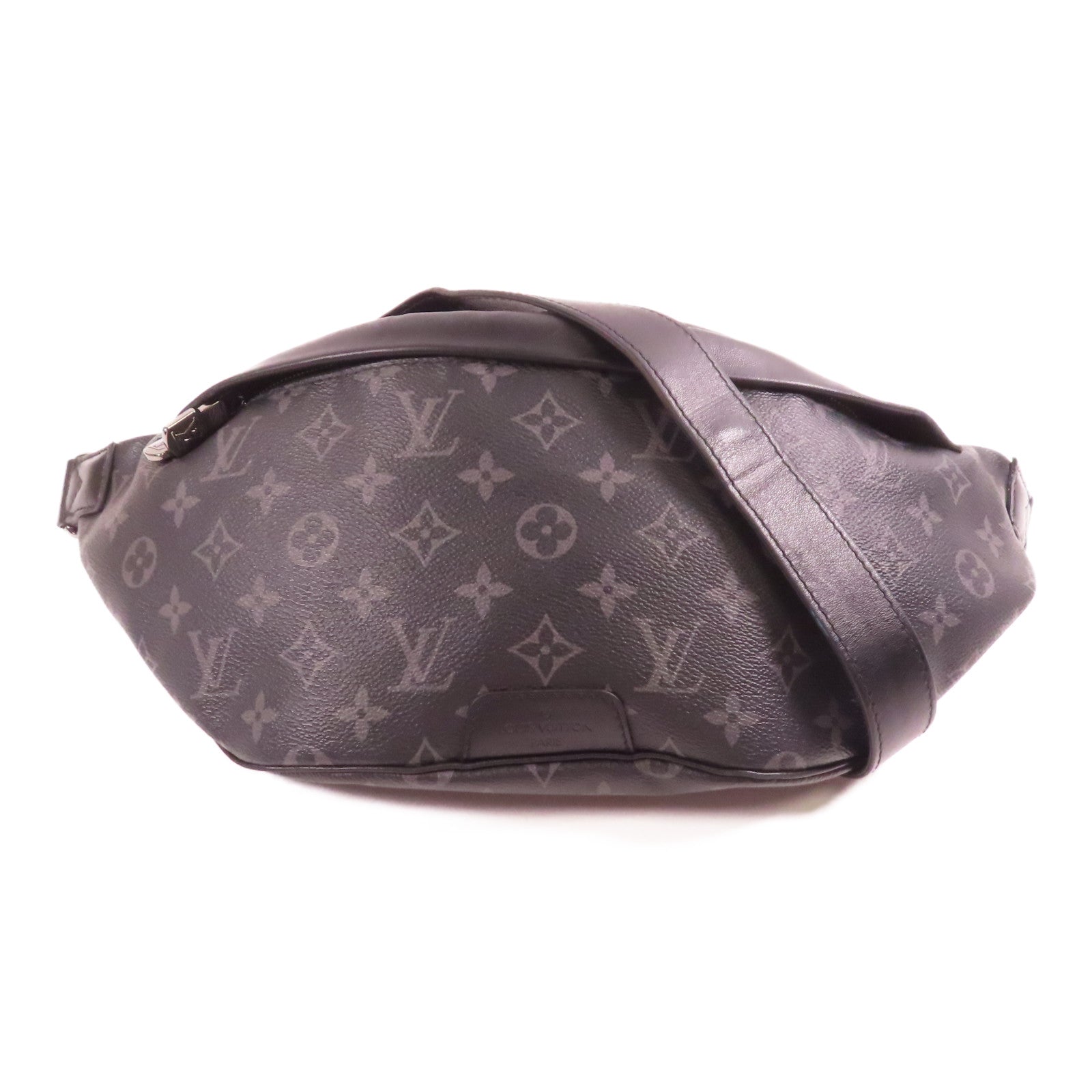 LOUIS VUITTON Monogram Eclipse Discovery Bumbag PM銀扣腰包