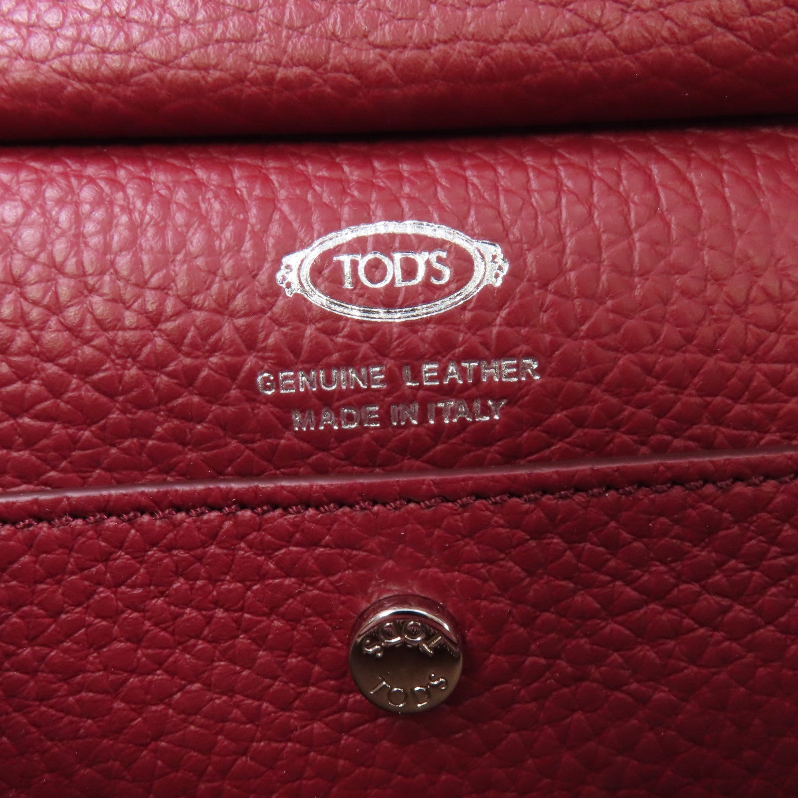 TOD’S 牛皮皮革2way Shoulder Bag銀扣手挽肩背兩用袋紅色