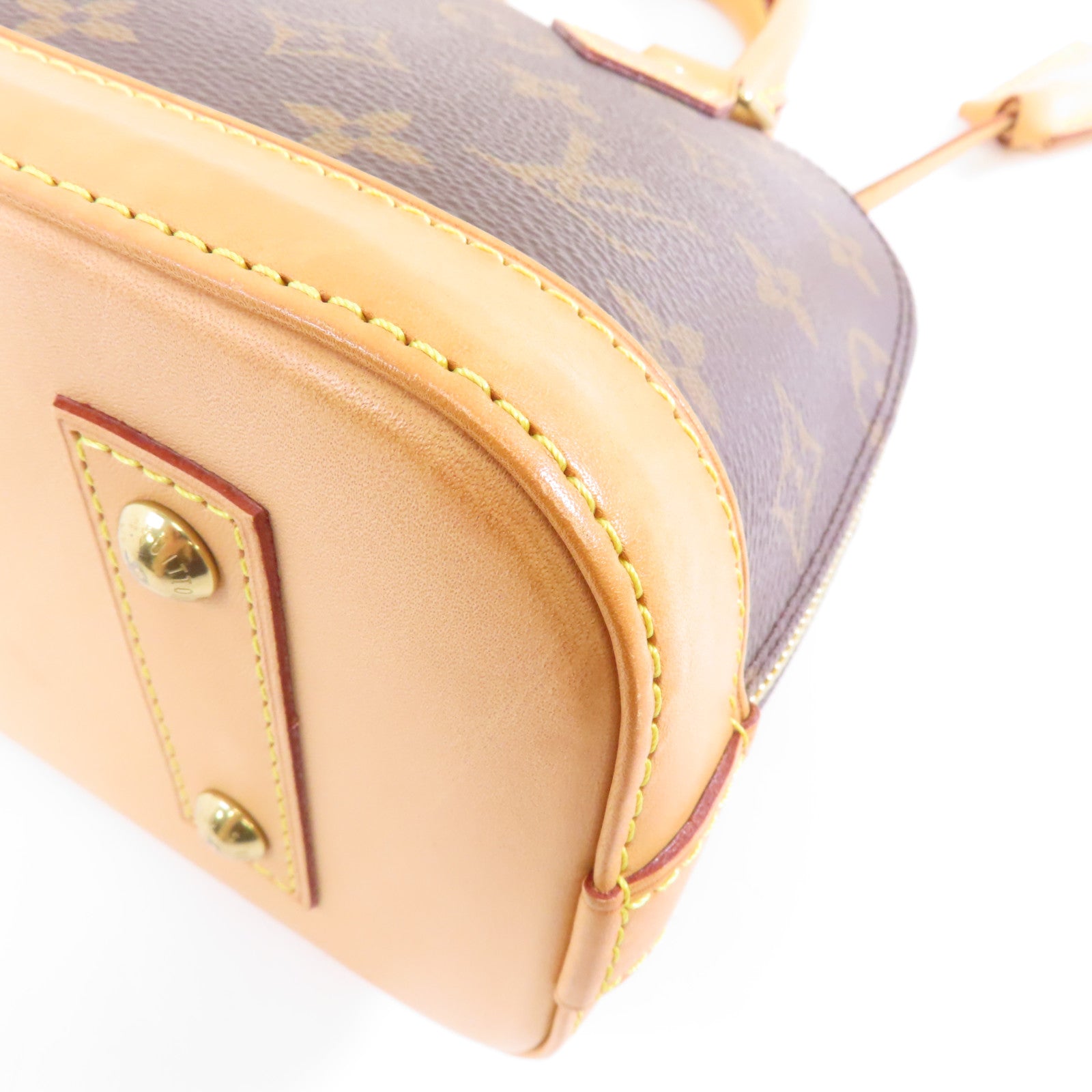 LOUIS VUITTON Monogram Alma BB金扣手挽肩背兩用袋啡色