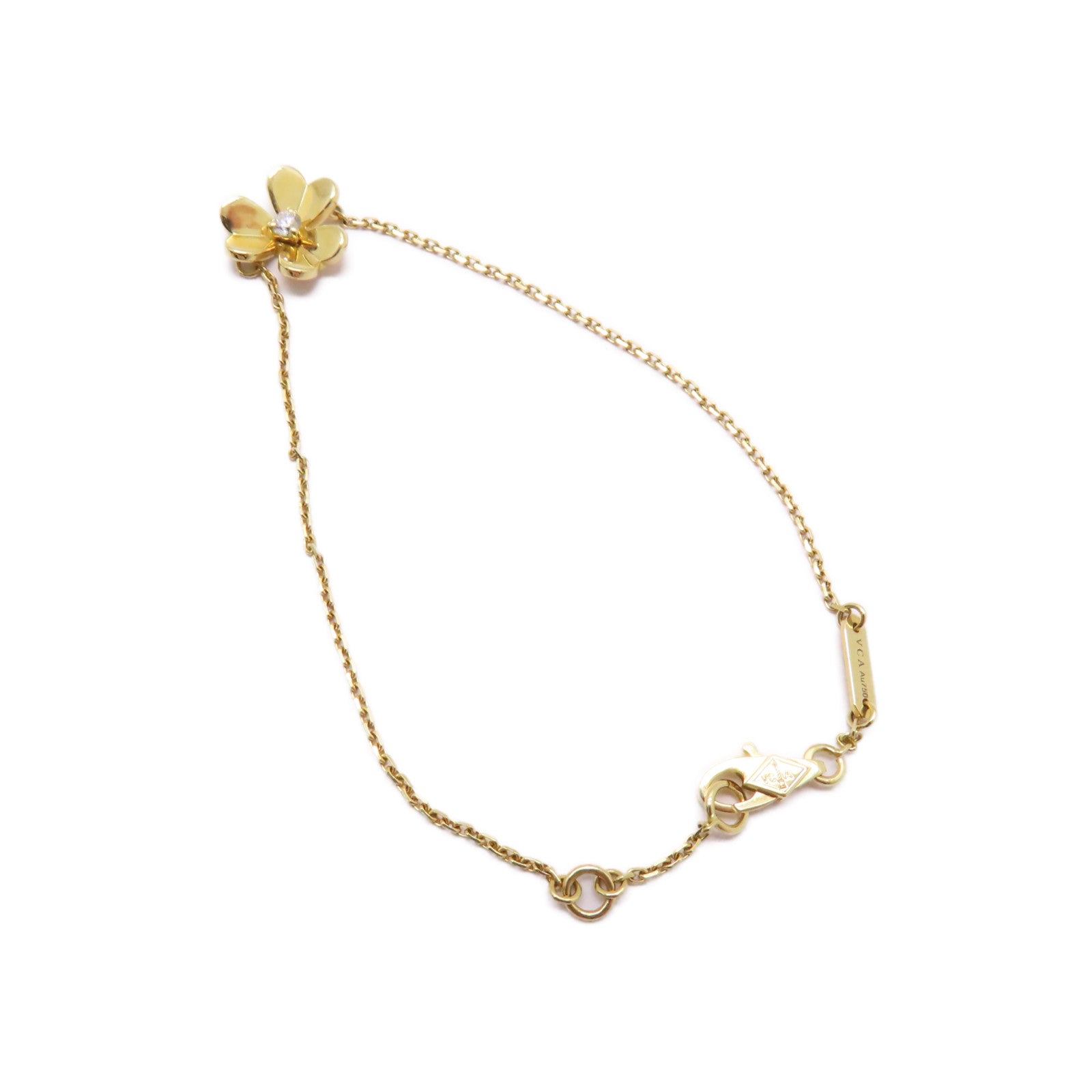 Van Cleef & Arpels 【激減優惠】18K黃金Frivole Mini Diamond Bracelet 0.05ct鑽石手鏈