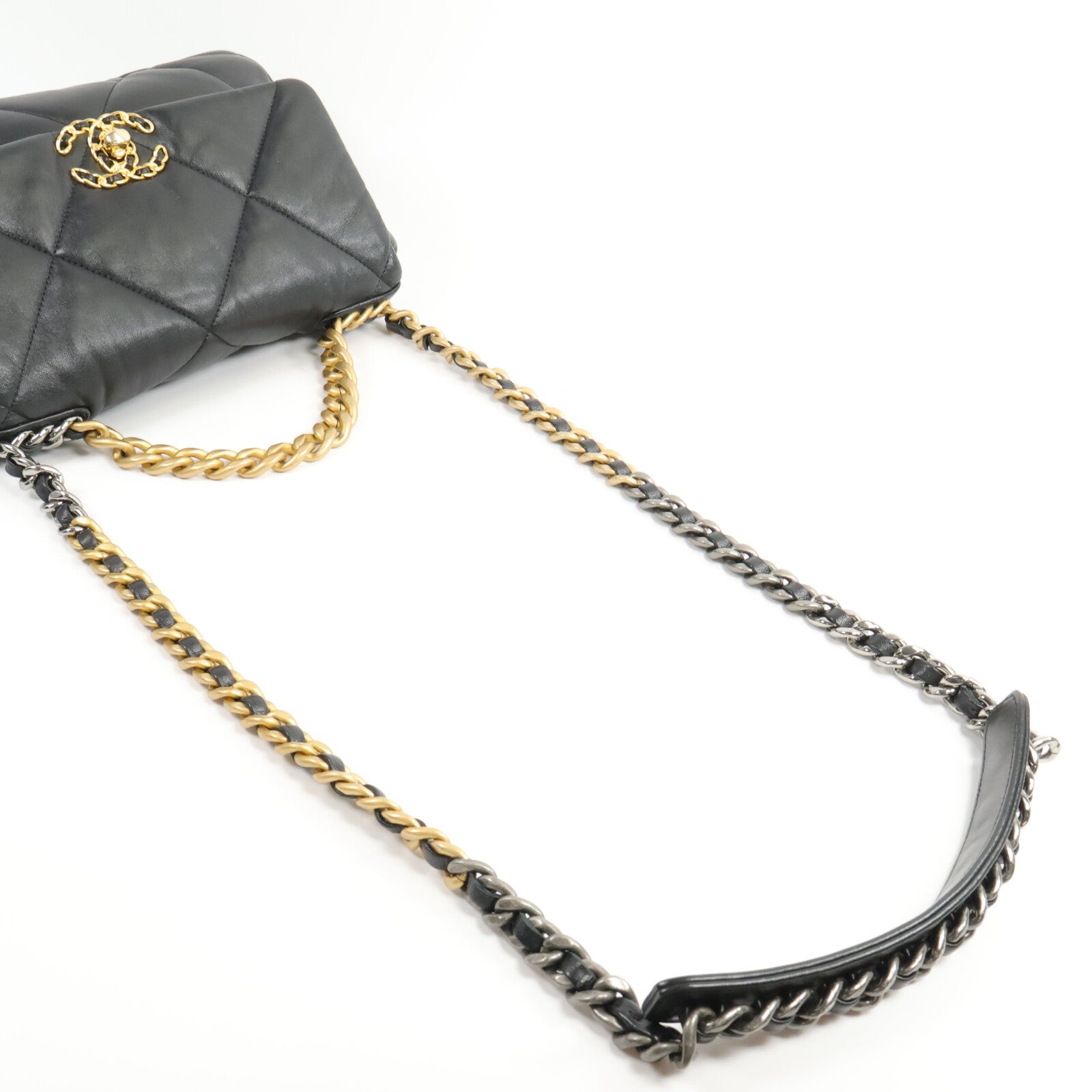 CHANEL 羊皮皮革Chanel 19 Small鏈帶肩背袋