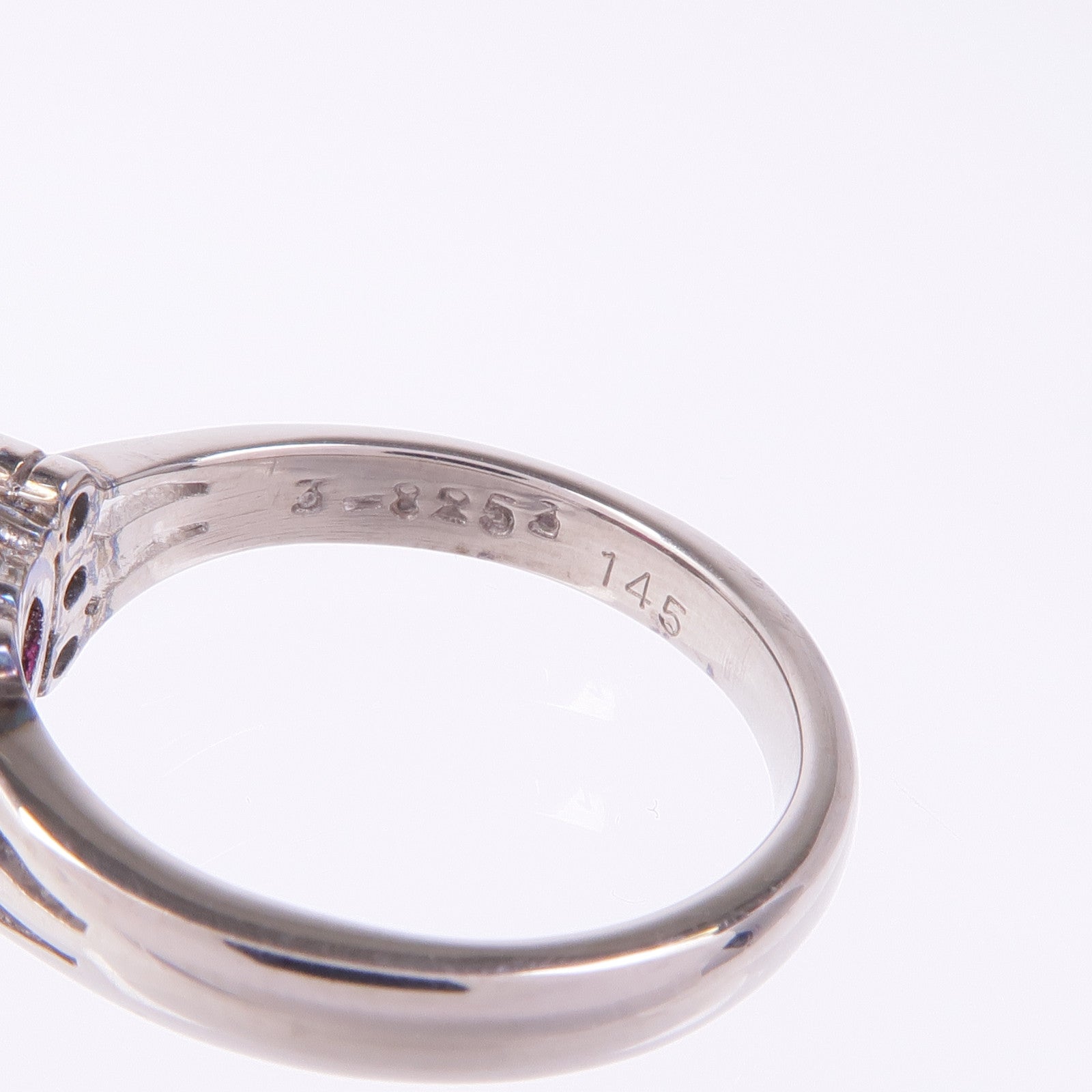 JEWELRY 18K白金Ruby Diamond Ring紅寶石/鑽石戒指US#6.5