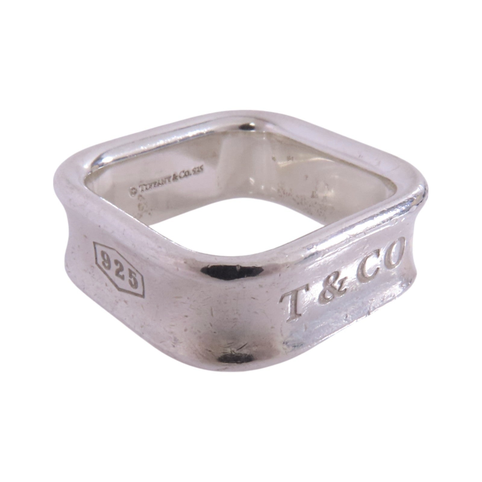 TIFFANY＆CO 925純銀1837 Square Silver Ring戒指US#6.5