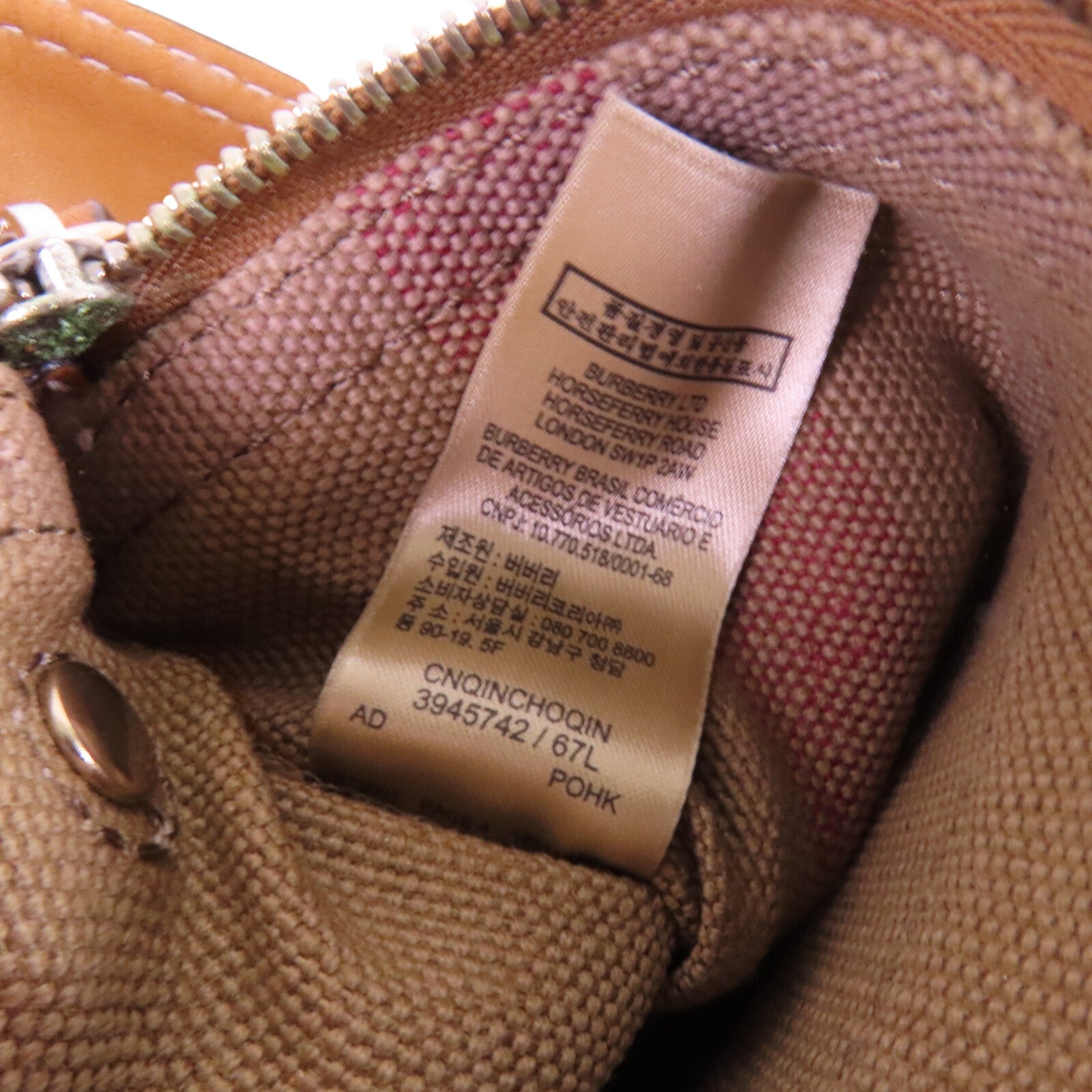 BURBERRY 帆布2Way Shouldre Bag金扣手挽肩背兩用袋