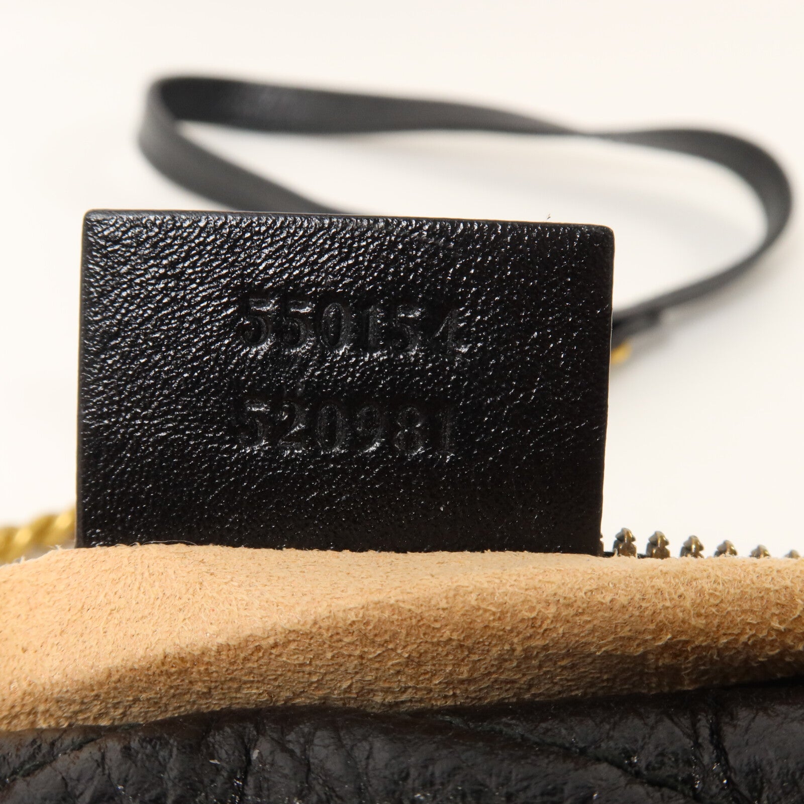 GUCCI 牛皮皮革GG Marmont Round Bag鏈帶肩背袋