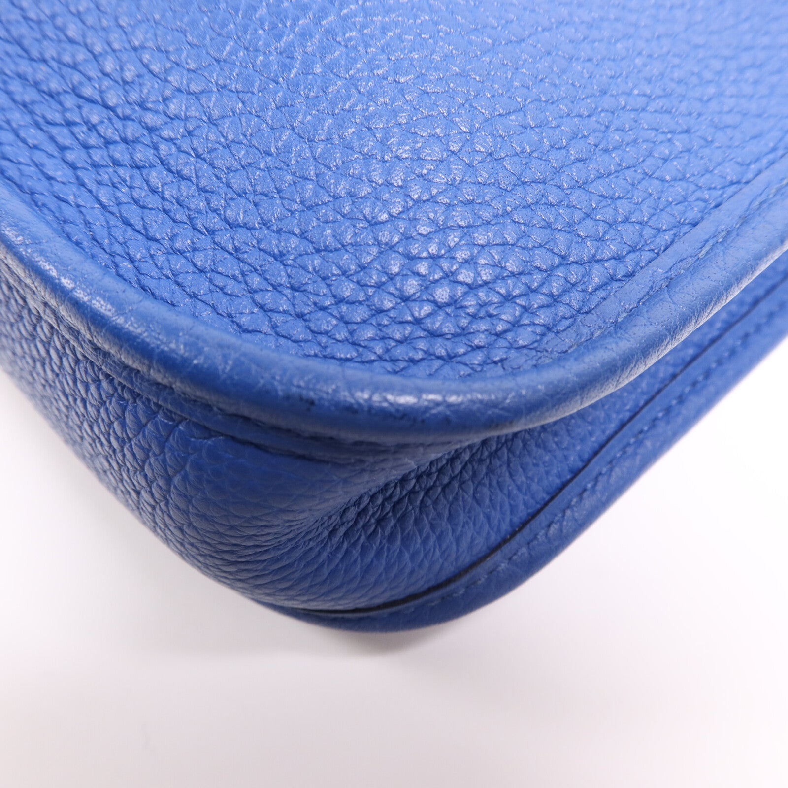 HERMES Clemence皮革Evelyne TPM金扣肩背袋Deep Blue