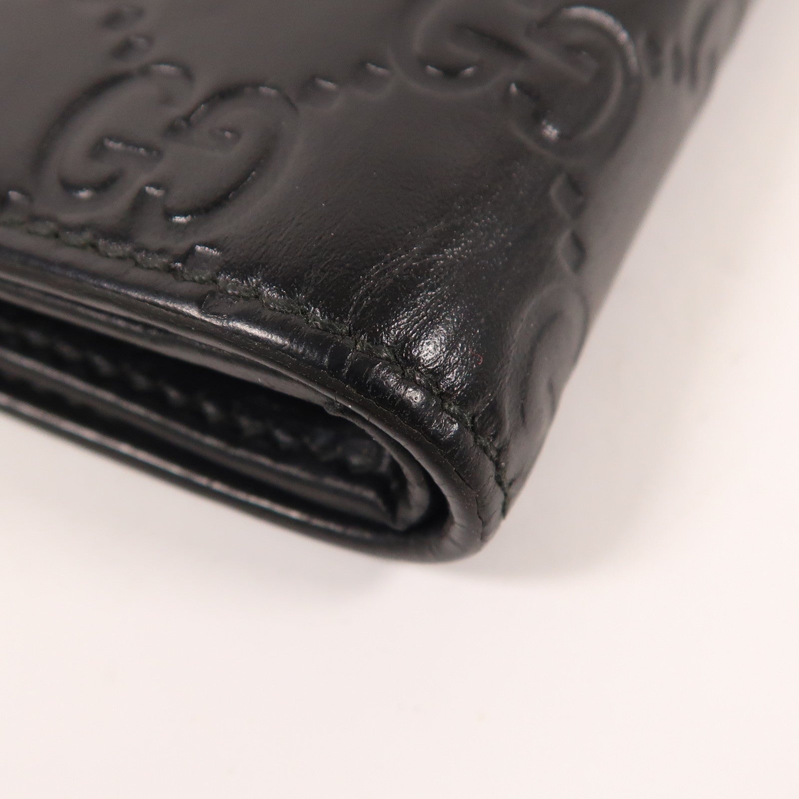 GUCCI 【激減優惠】牛皮皮革Signature Wallet錢包