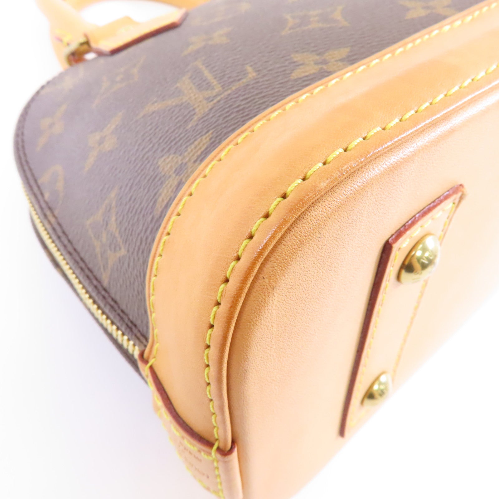 LOUIS VUITTON Monogram Alma BB金扣手挽肩背兩用袋啡色