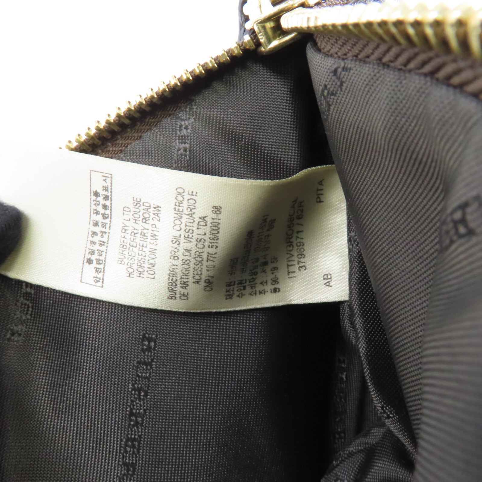 BURBERRY 塗層帆布Shoulder Bag金扣肩背袋啡色