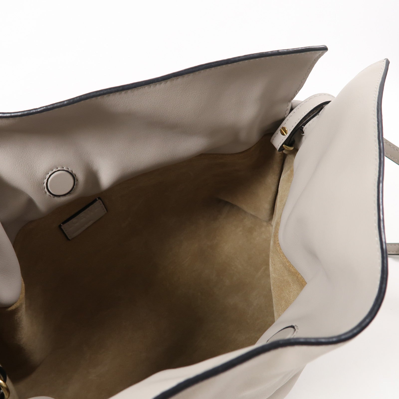 LOEWE 皮革Flamenco Clutch金扣肩背袋