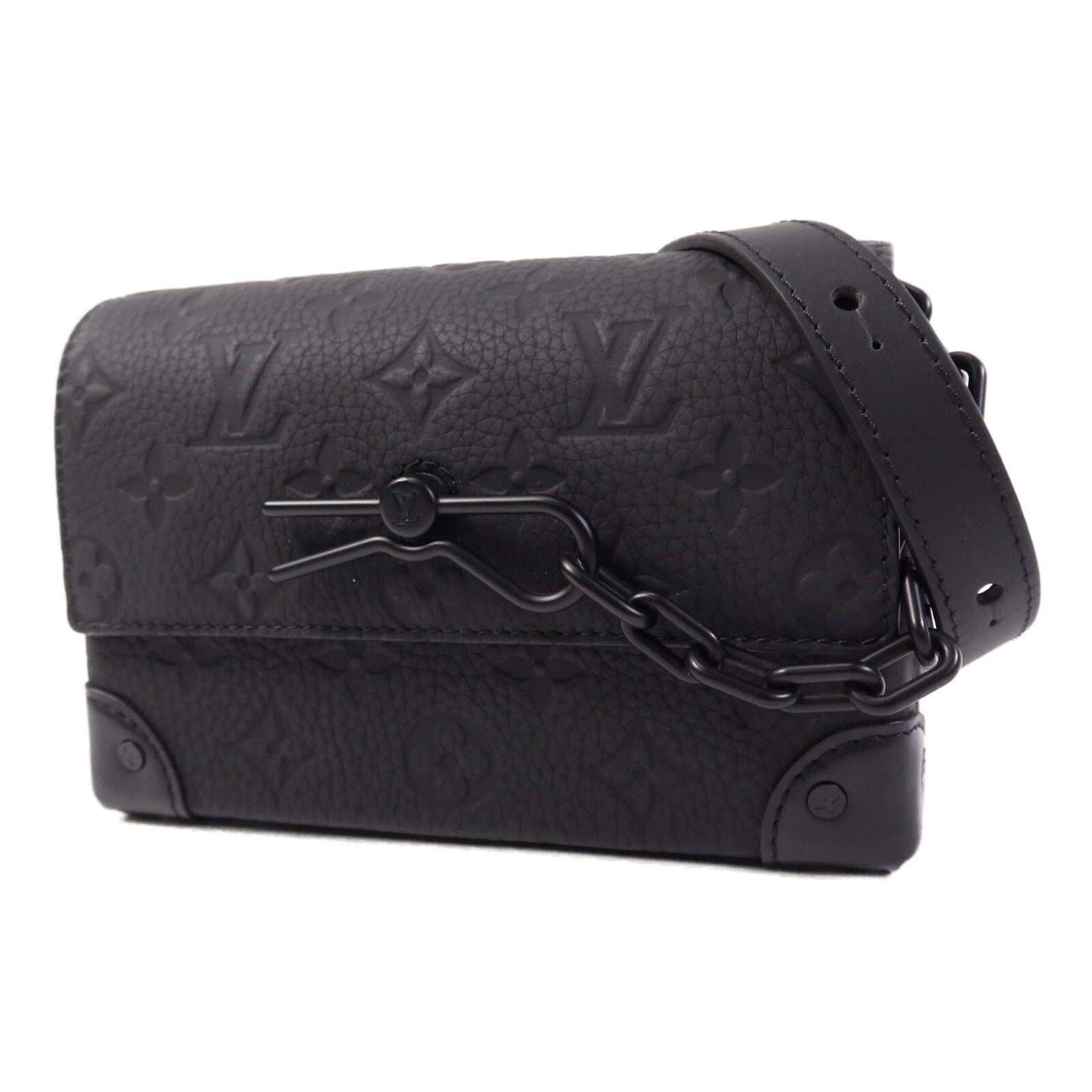 LOUIS VUITTON Monogram Taurillon Steamer Wearable Wallet扣肩背袋