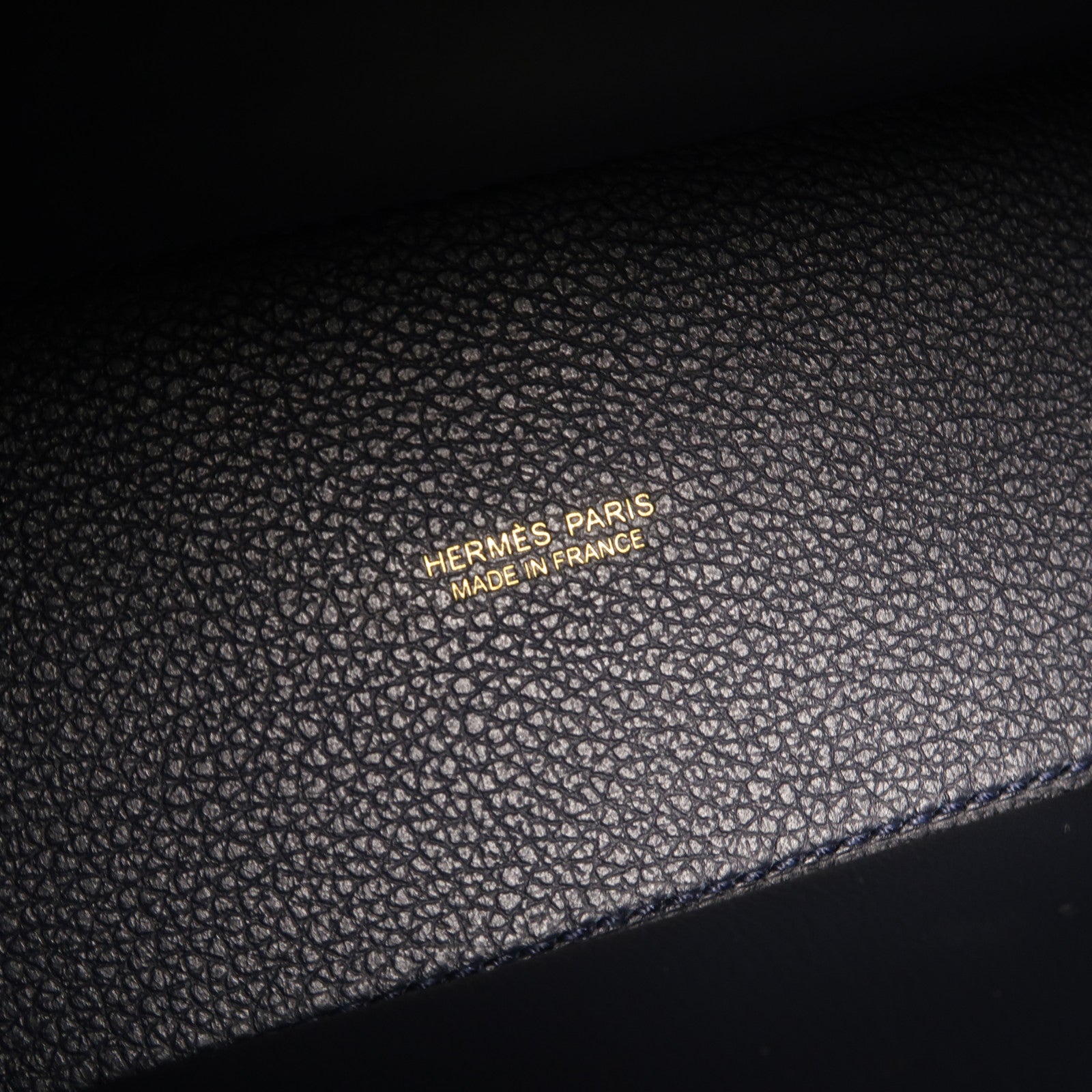 HERMES Evercolor皮革Kelly Danse金扣肩背袋2Z Bleu Nuit
