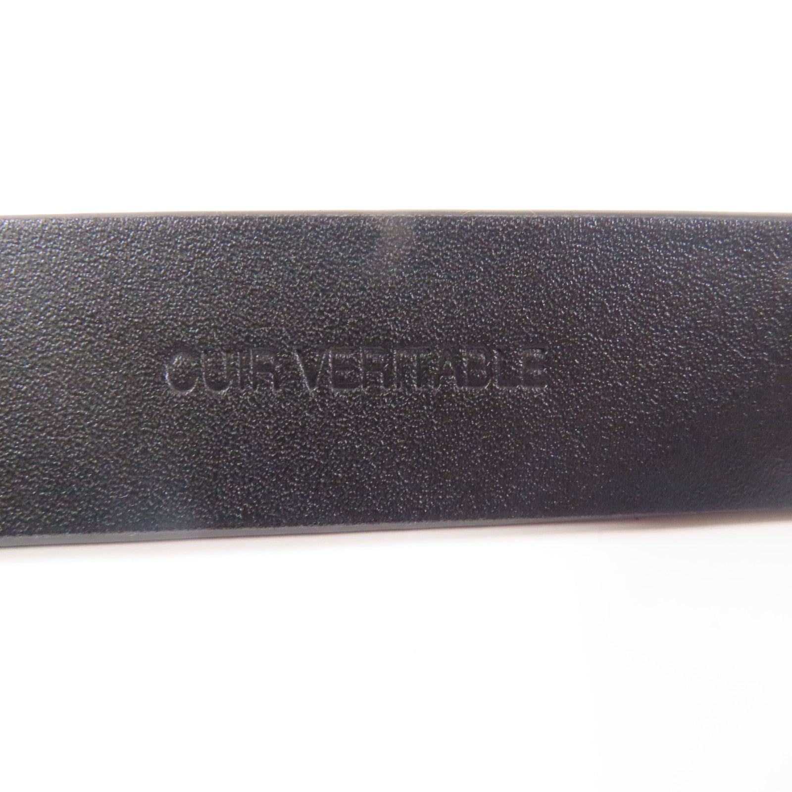 CHANEL 牛皮皮革Belt 85cm銀扣皮帶
