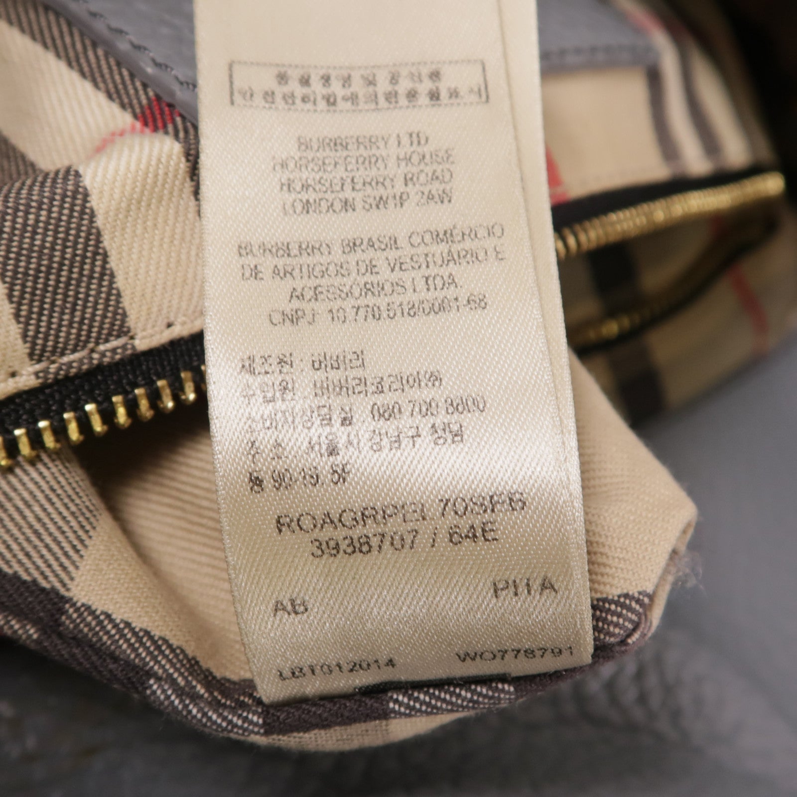 BURBERRY 牛皮皮革Tote Bag金扣手挽袋