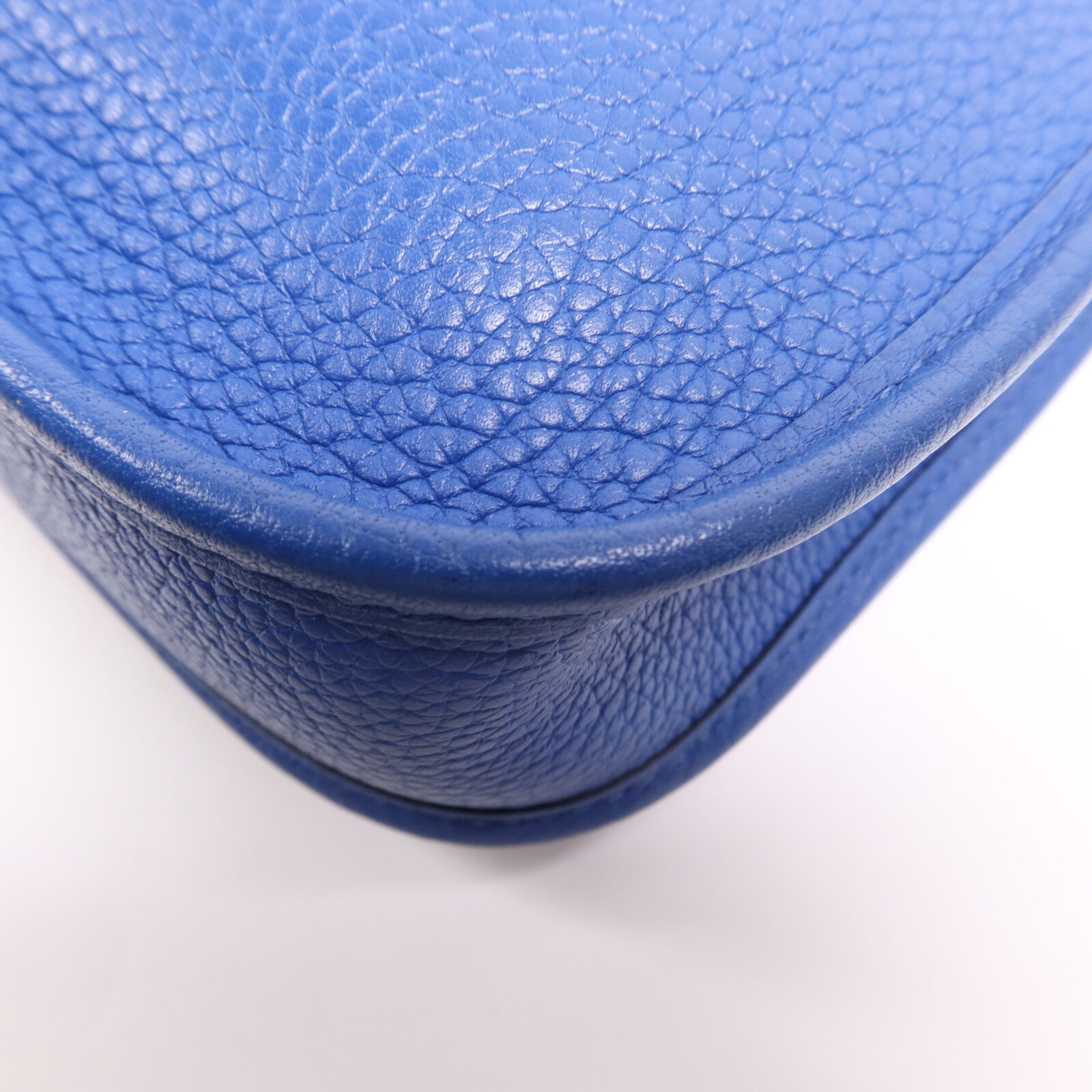 HERMES Clemence皮革Evelyne TPM金扣肩背袋Deep Blue