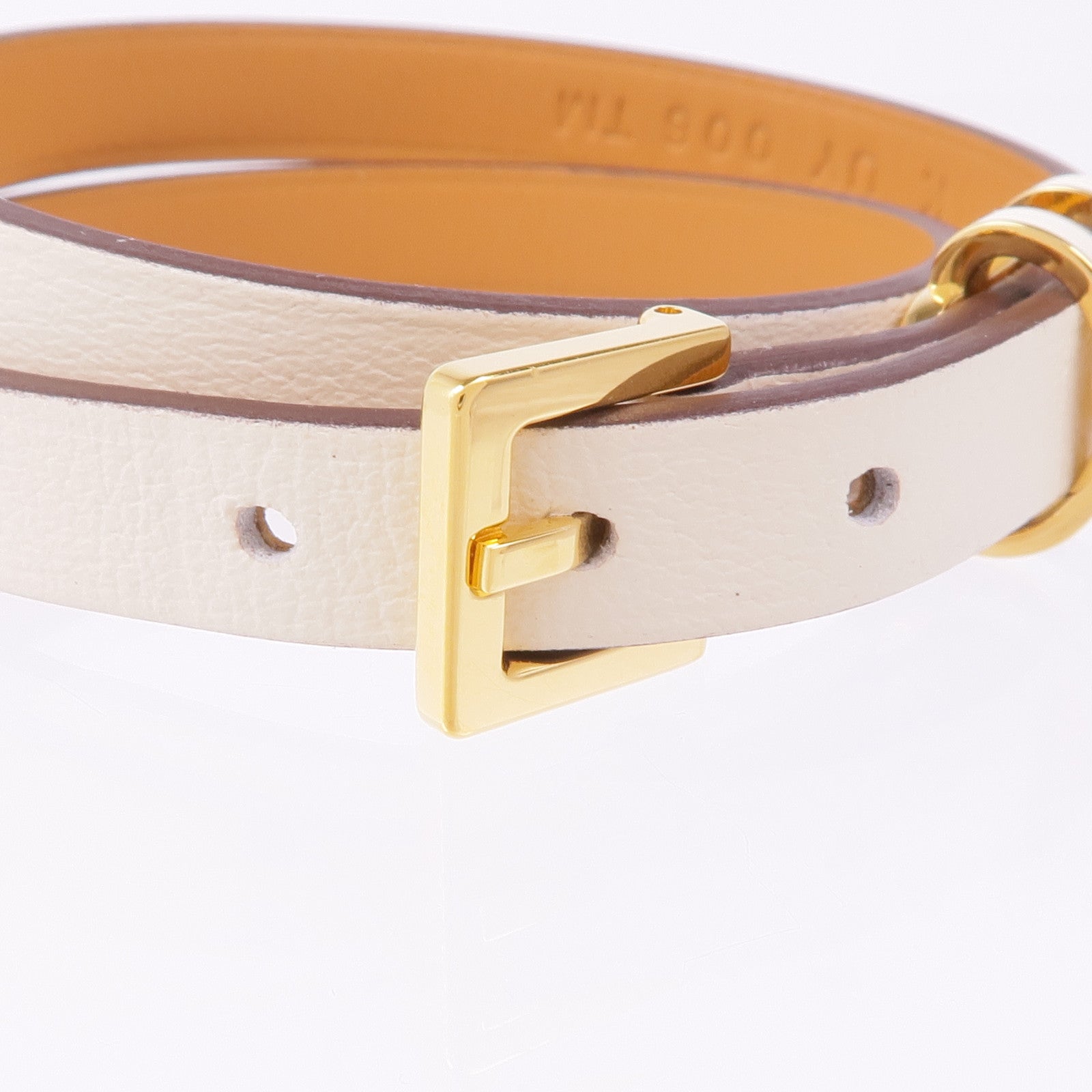 HERMES Swift皮革Pop H Double Tour金扣手帶Nata