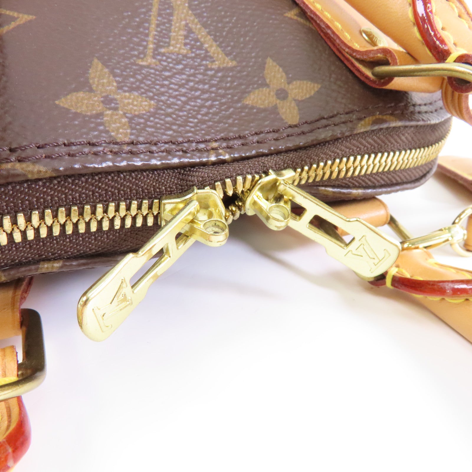 LOUIS VUITTON Monogram Alma BB金扣手挽肩背兩用袋啡色