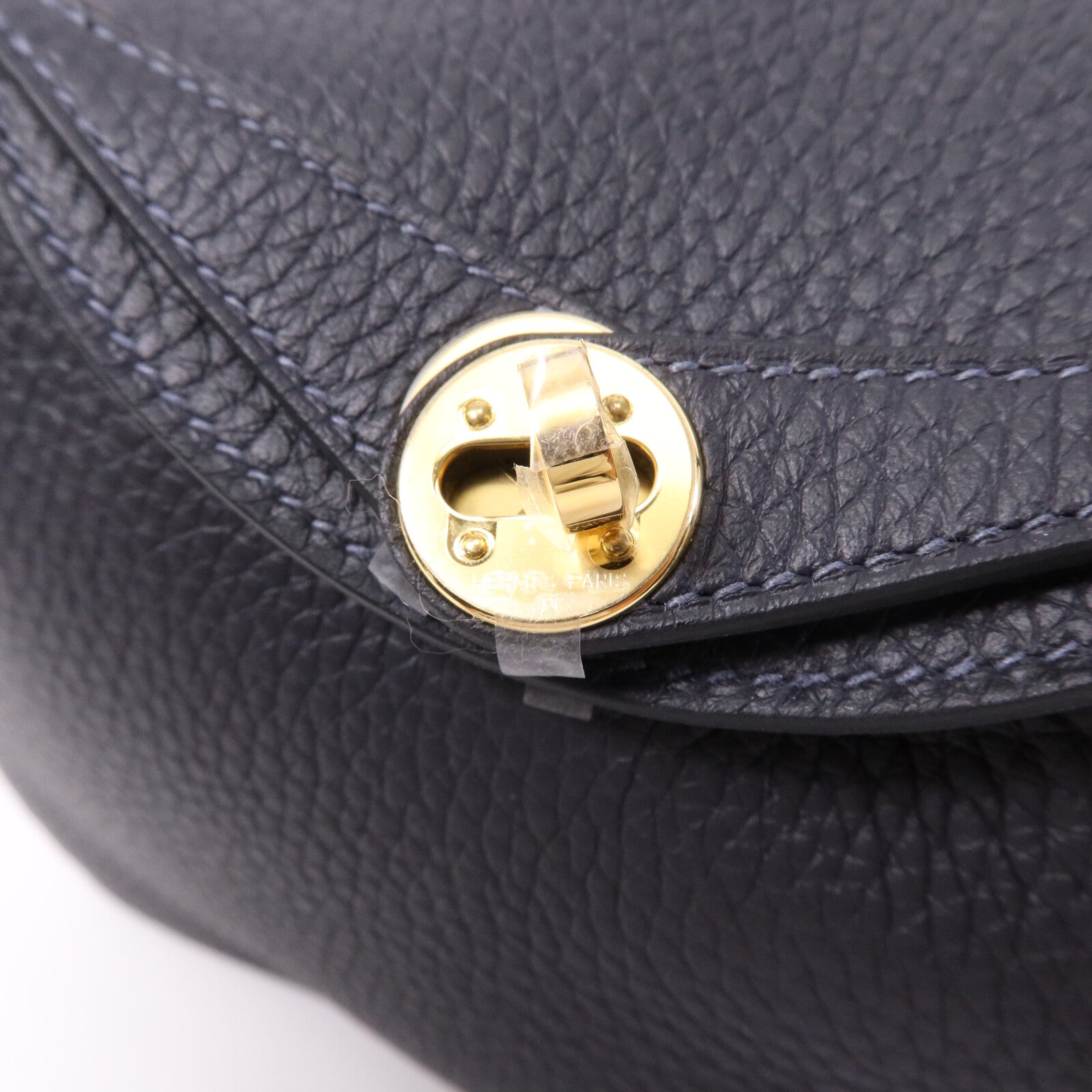HERMES Clemence皮革Mini Lindy金扣肩背袋Caban