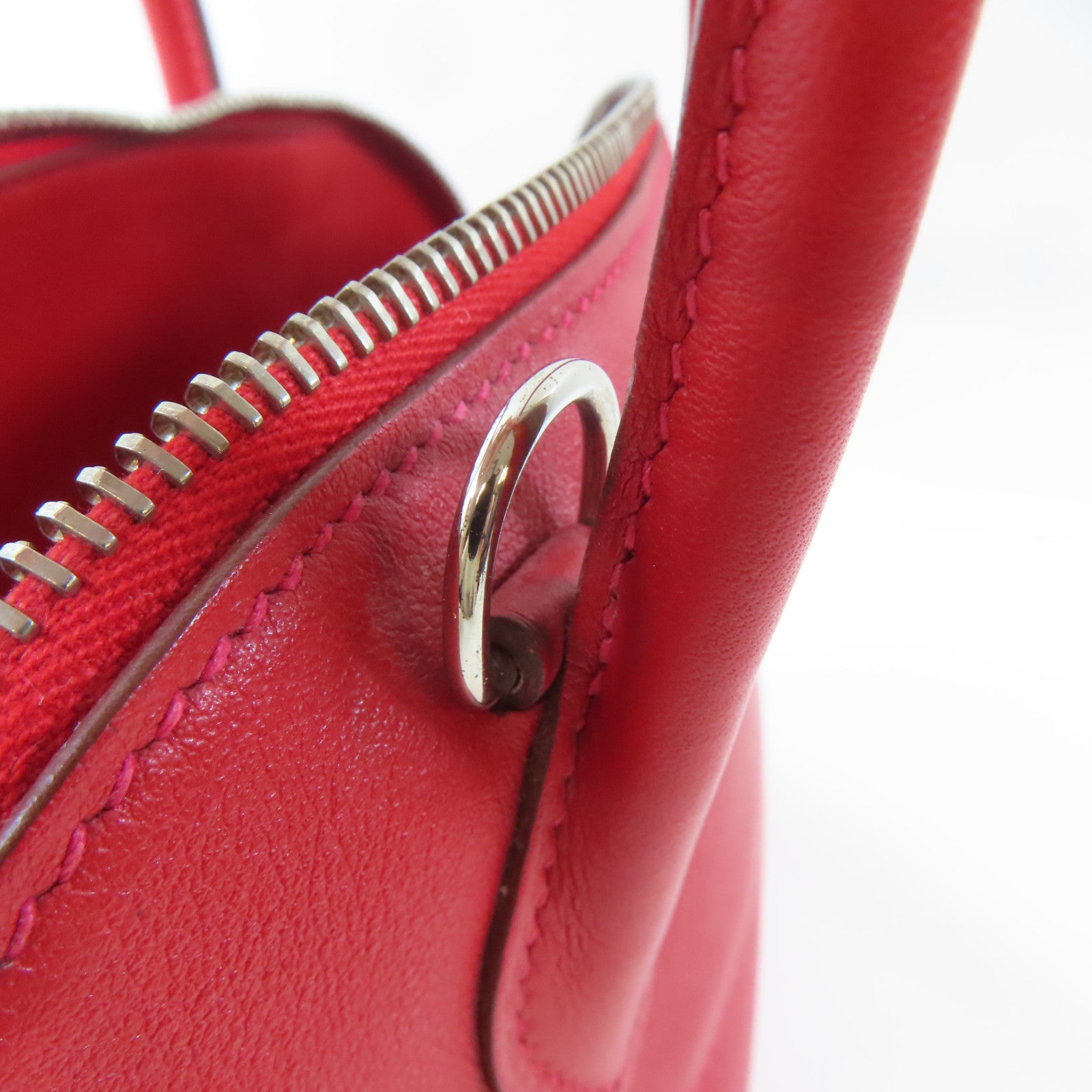 HERMES 【激減優惠】Swift皮革Bolide 27銀扣手挽肩背兩用袋Rouge Garance/紅色