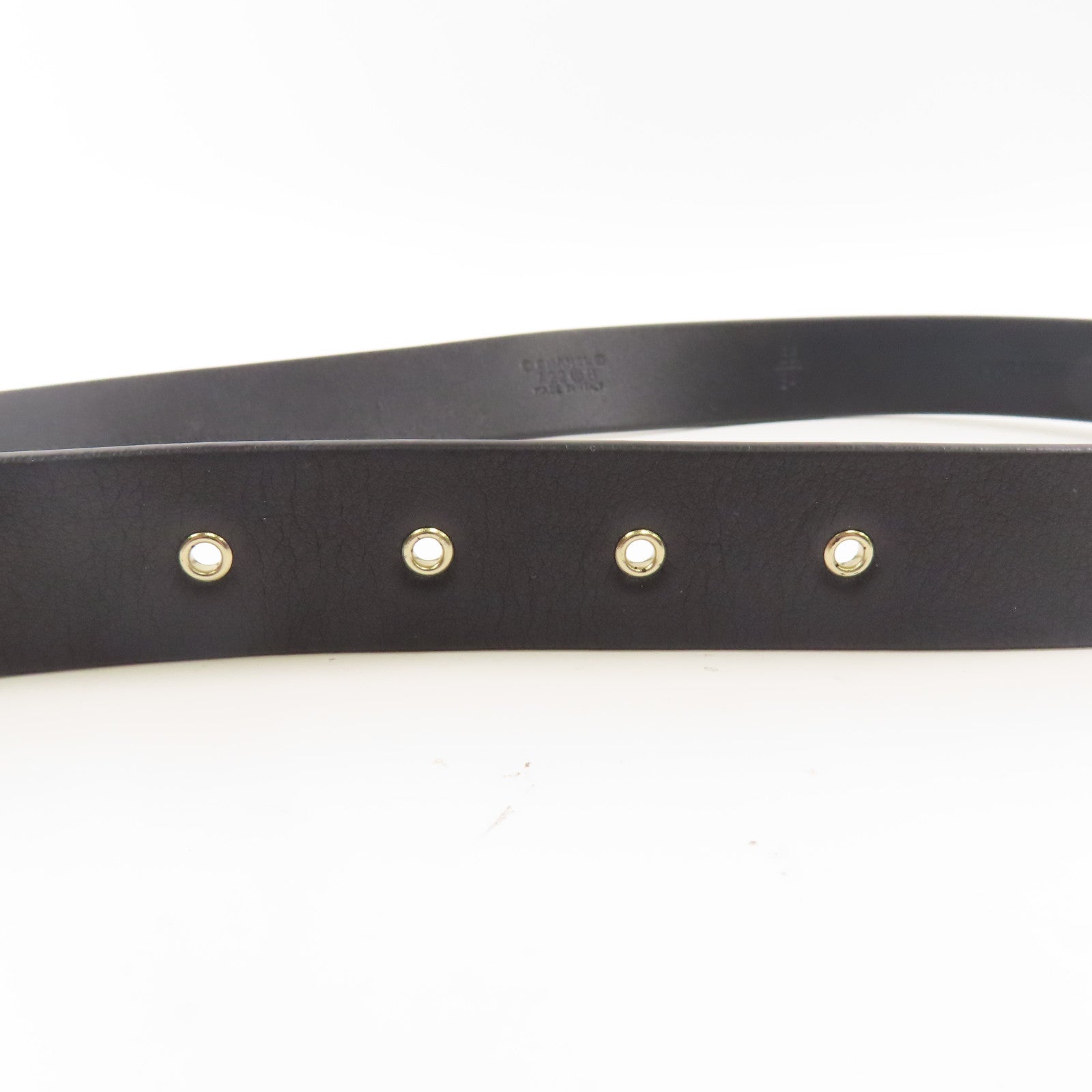 CHANEL 牛皮皮革Belt 85cm銀扣皮帶