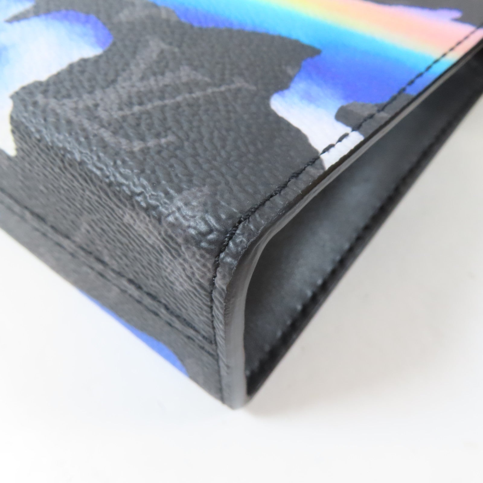 LOUIS VUITTON Monogram Eclipse Pochette To Go銀扣肩背袋黑色