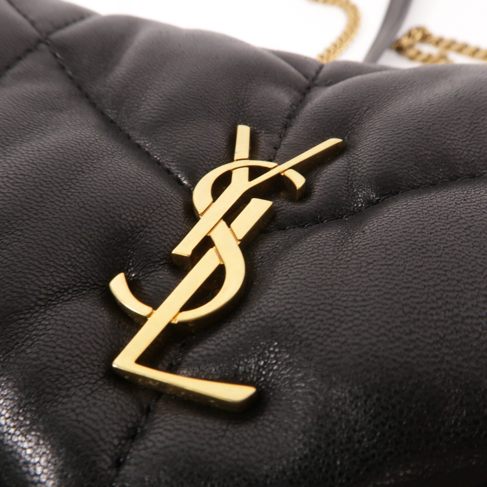 YVES SAINT LAURENT 羊皮皮革Puffer Toy鏈帶肩背袋