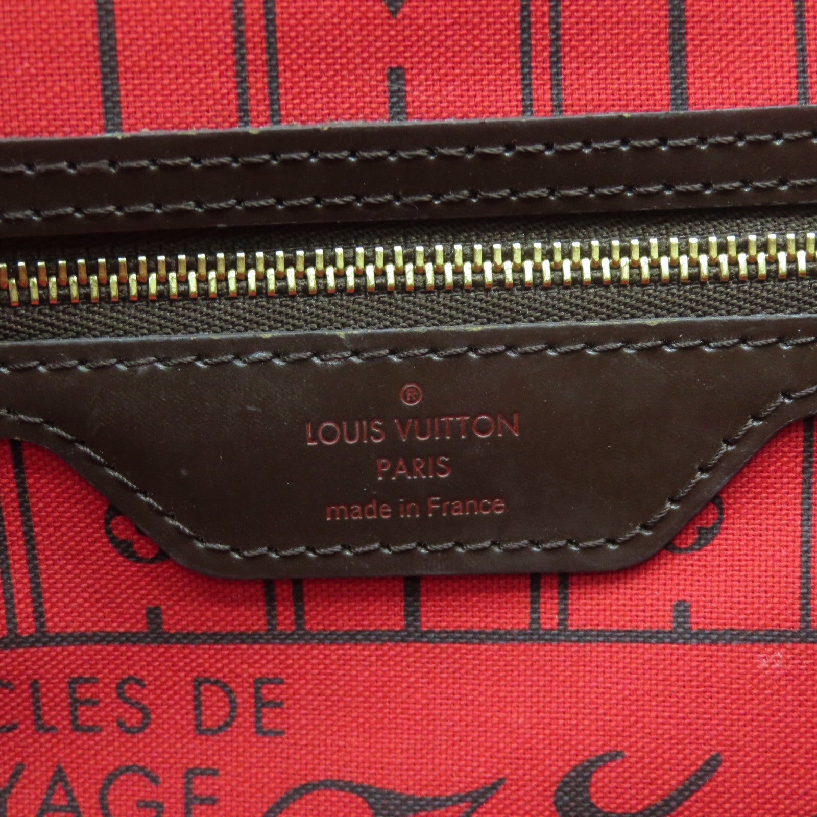 LOUIS VUITTON 【激減優惠】Damier Ebene Neverfull PM金扣手挽袋啡色