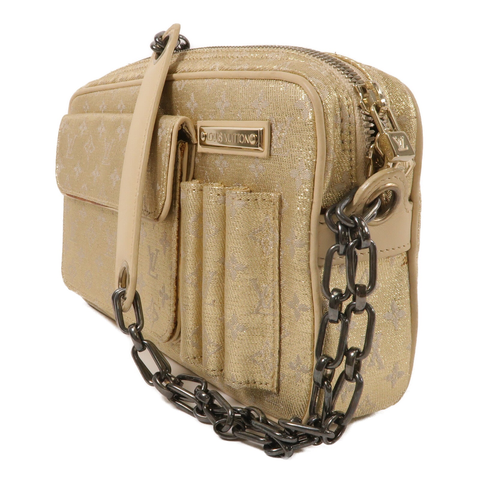 LOUIS VUITTON Monogram Shine McKenna鏈帶肩背袋