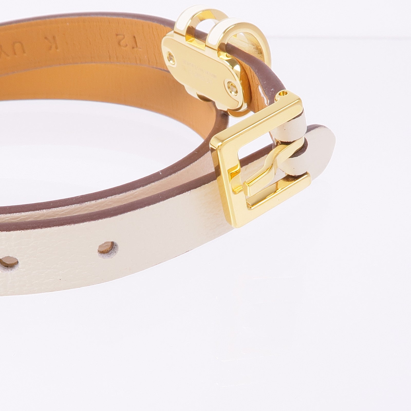 HERMES Swift皮革Pop H Double Tour金扣手帶Nata