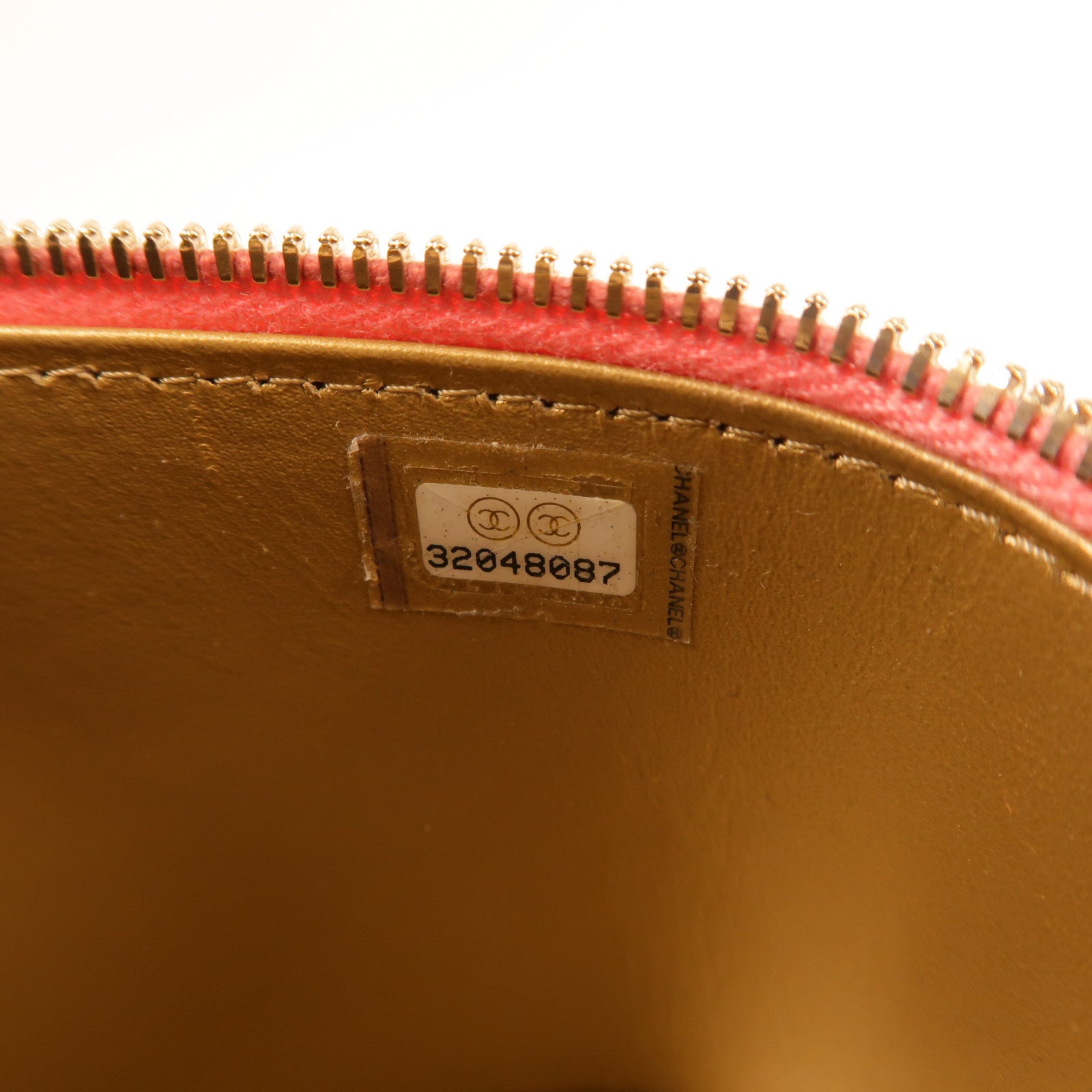 CHANEL CC GHW Vanity Case Shoulder Bag Lambskin Leather Pink