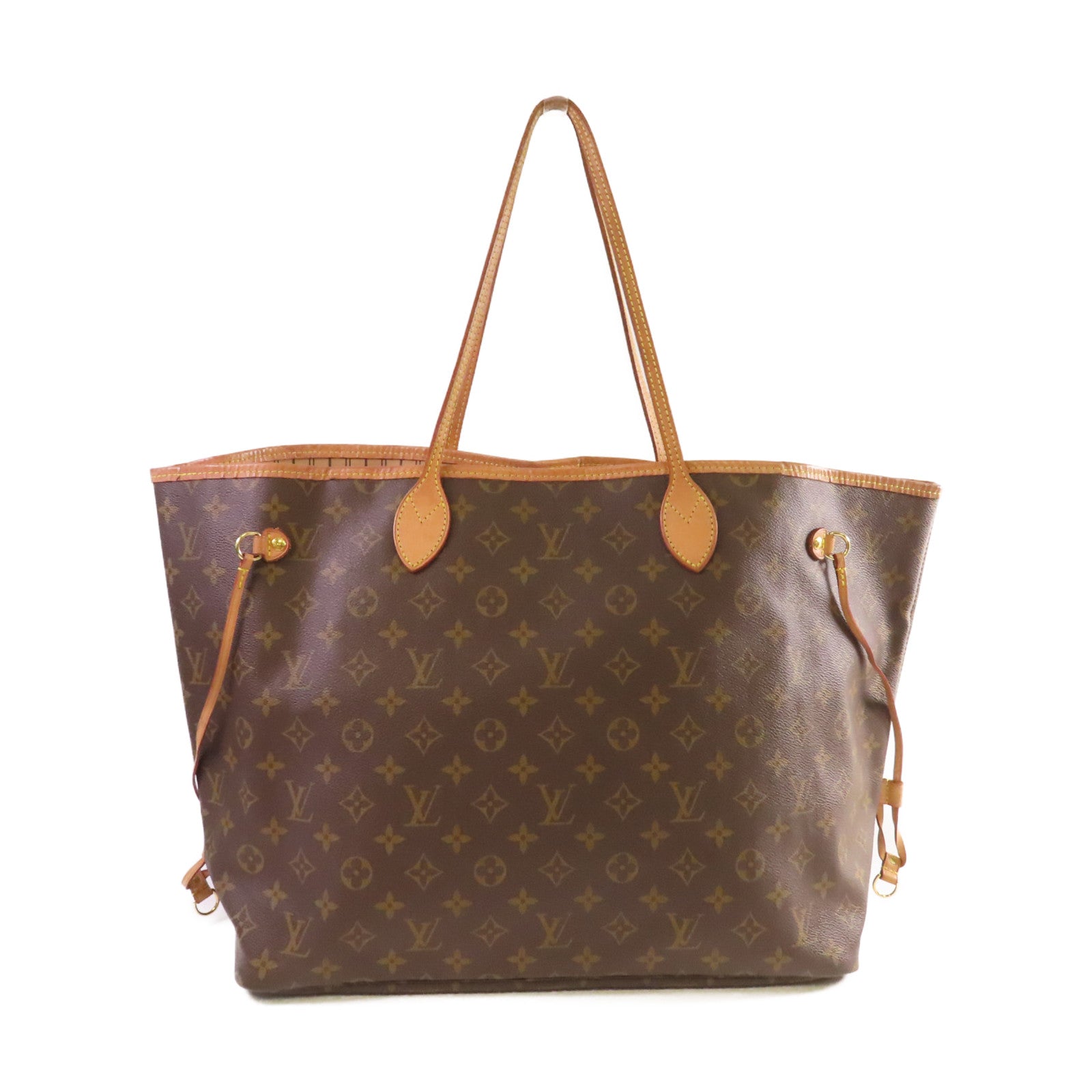 LOUIS VUITTON Monogram Neverfull GM Tote Bag金扣肩背袋啡色