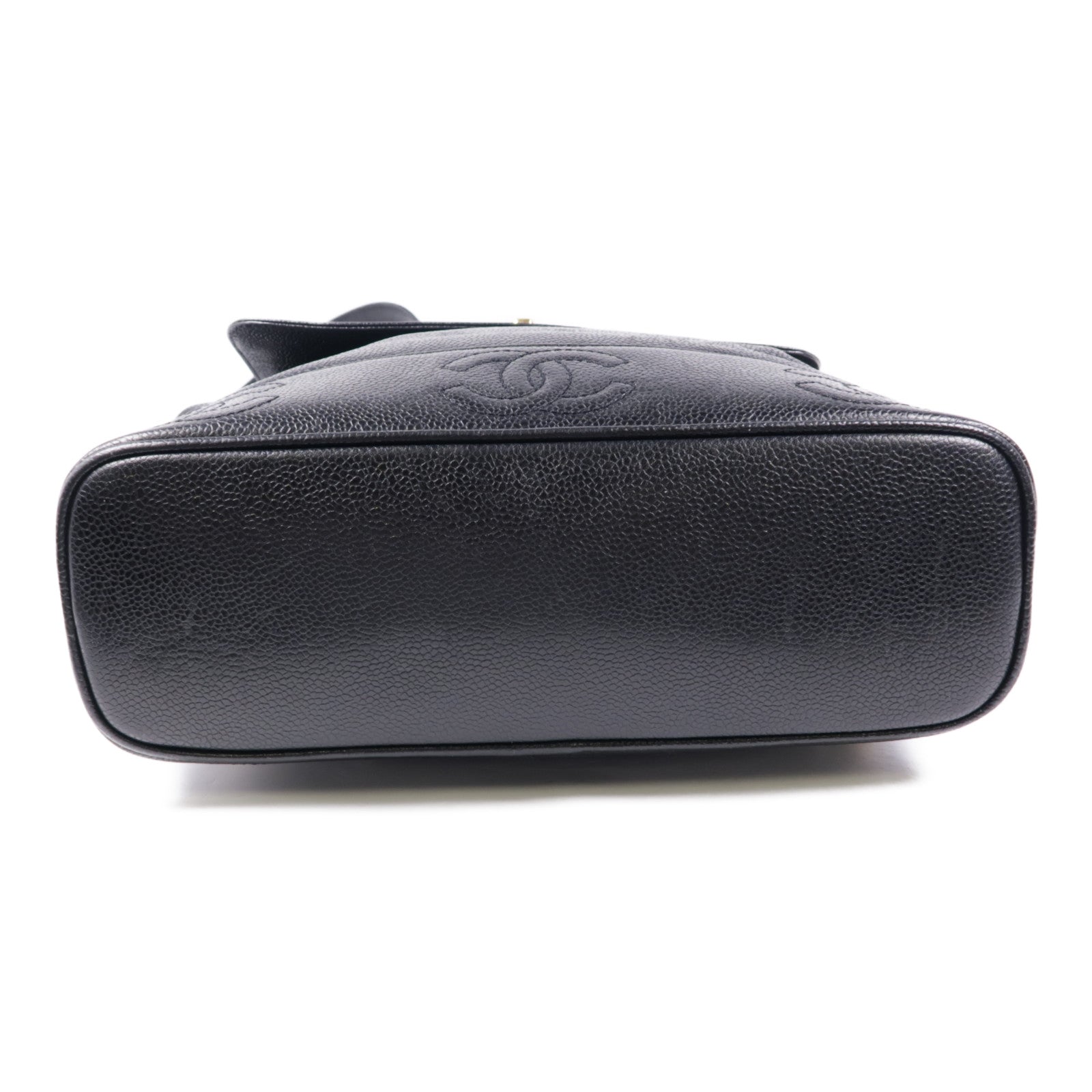 CHANEL 牛皮皮革Backpack金扣鏈帶背包