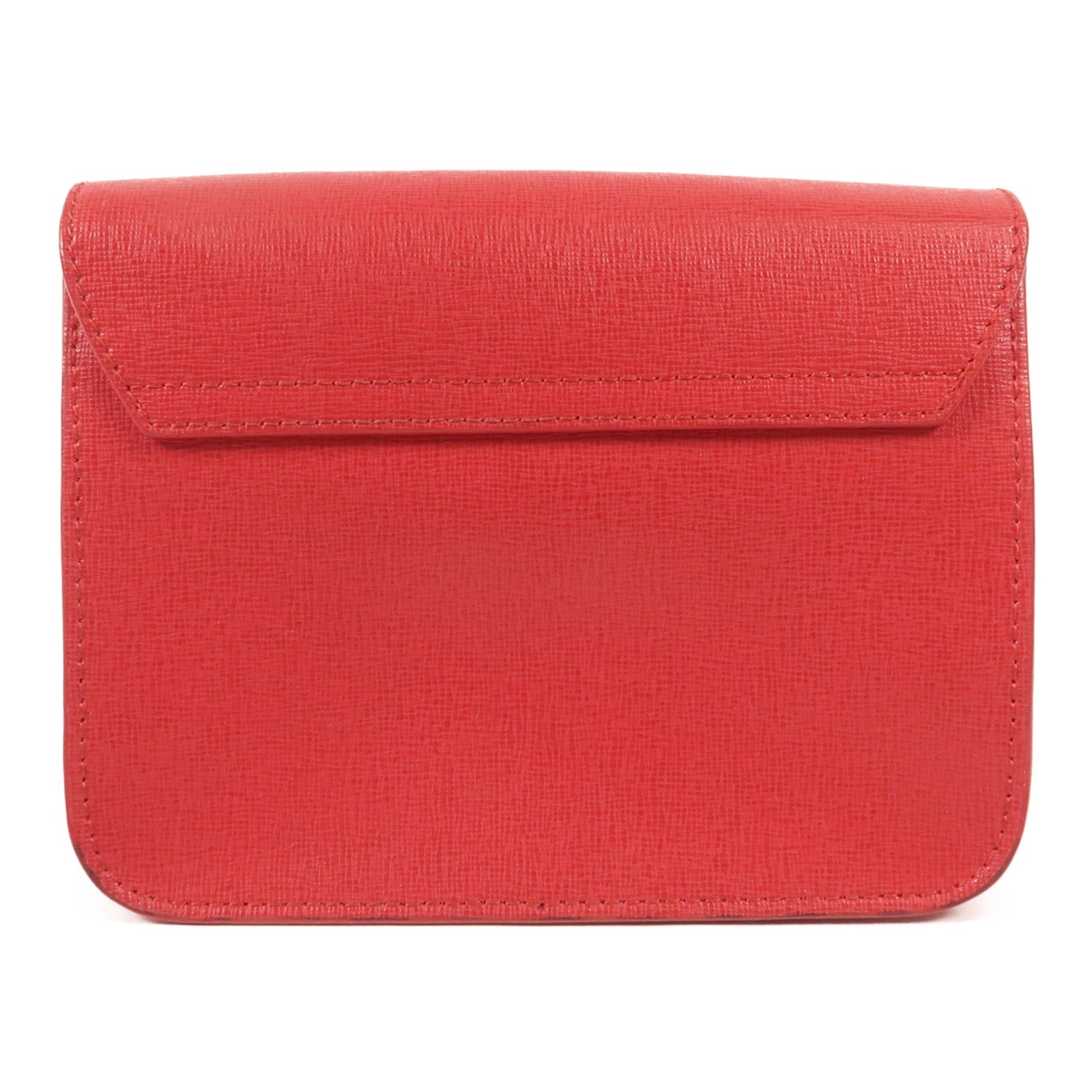 Furla 牛皮皮革Chain Shoulder金扣鏈帶肩背袋