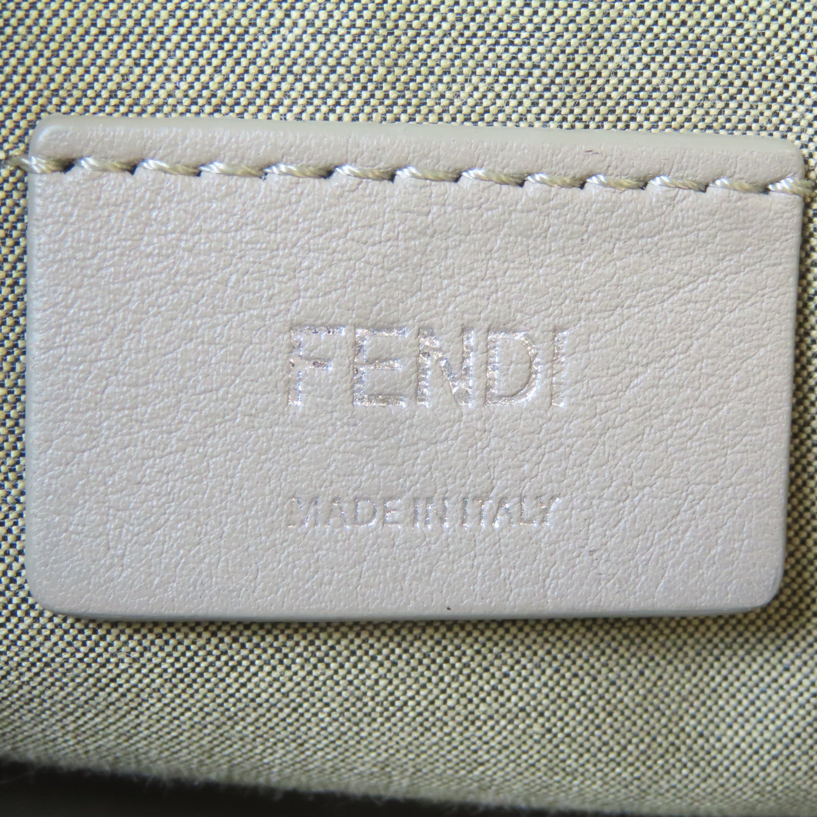 FENDI 牛皮皮革By The Way銀扣手挽肩背兩用袋灰色