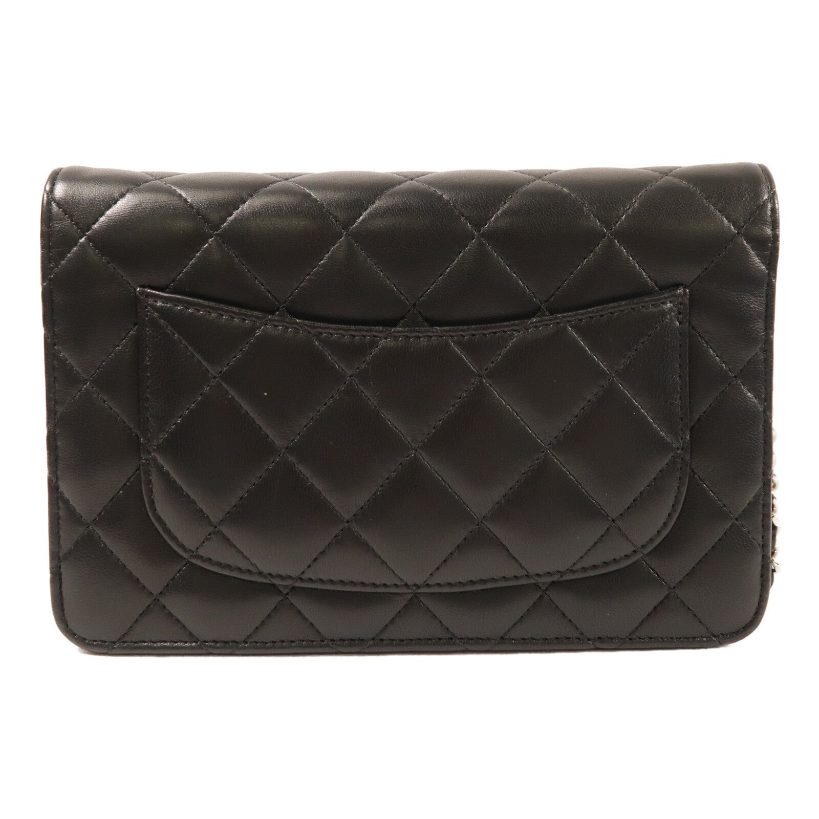 CHANEL 羊皮皮革WOC Wallet On Chain銀扣鏈帶肩背袋