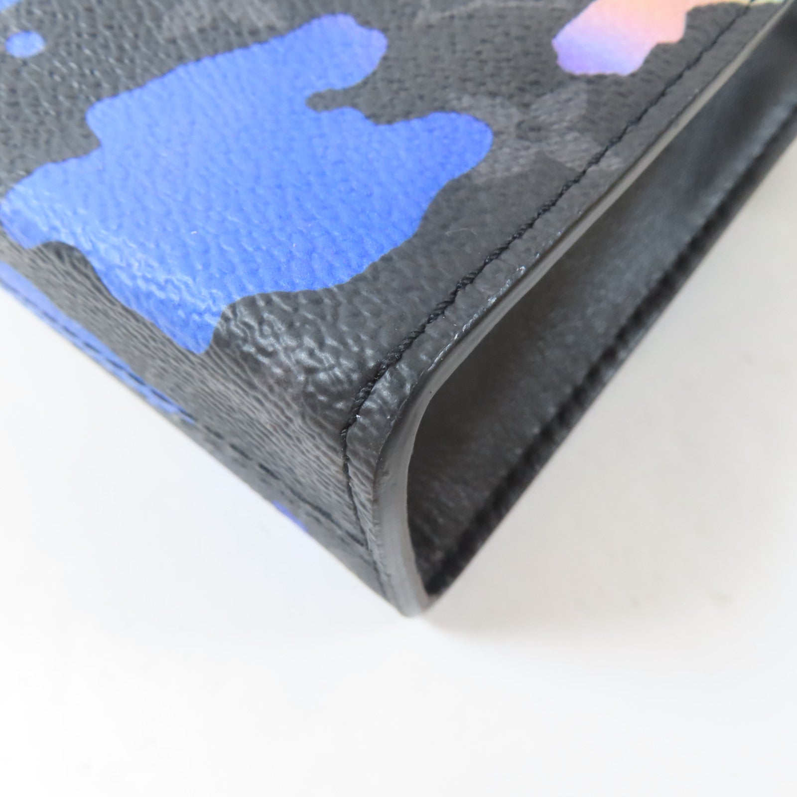 LOUIS VUITTON Monogram Eclipse Pochette To Go銀扣肩背袋黑色